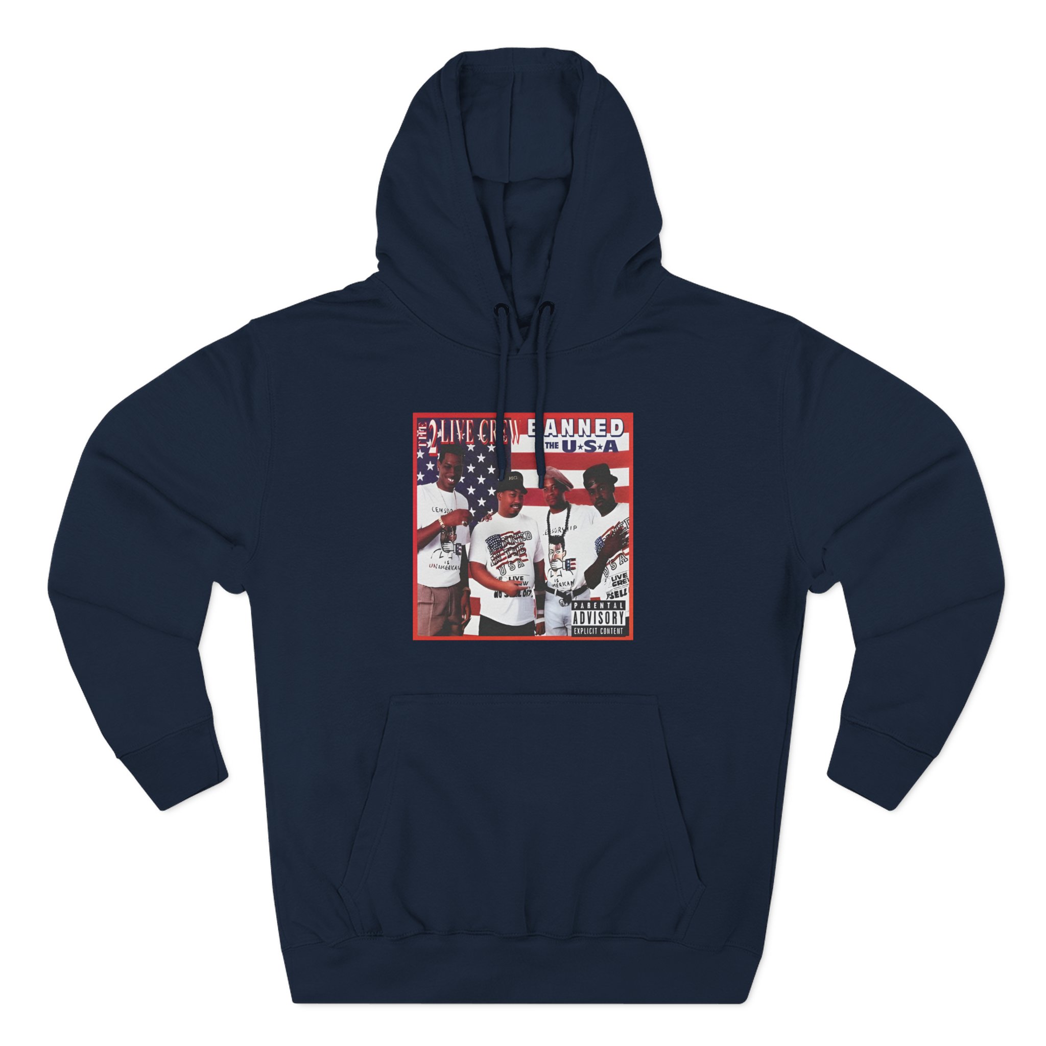 2 Live Crew Banned in the Usa Three-Panel Fleece Hoodie