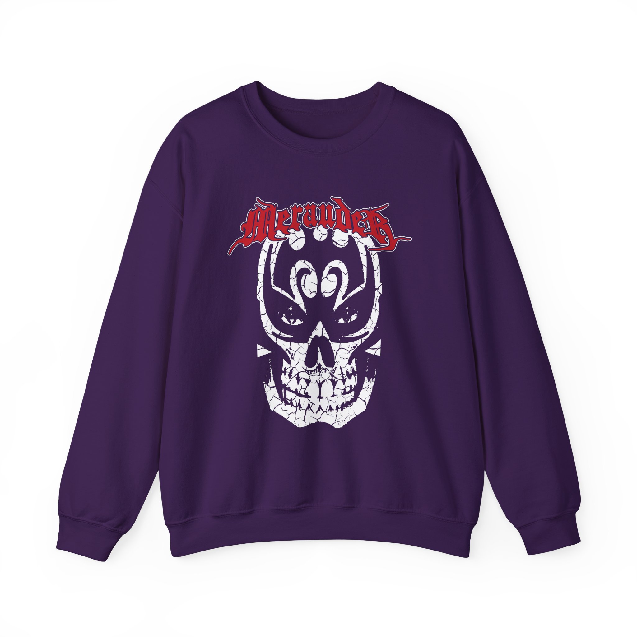 Merauder Cracked Skull Unisex Heavy Blendâ„¢ Crewneck Sweatshirt
