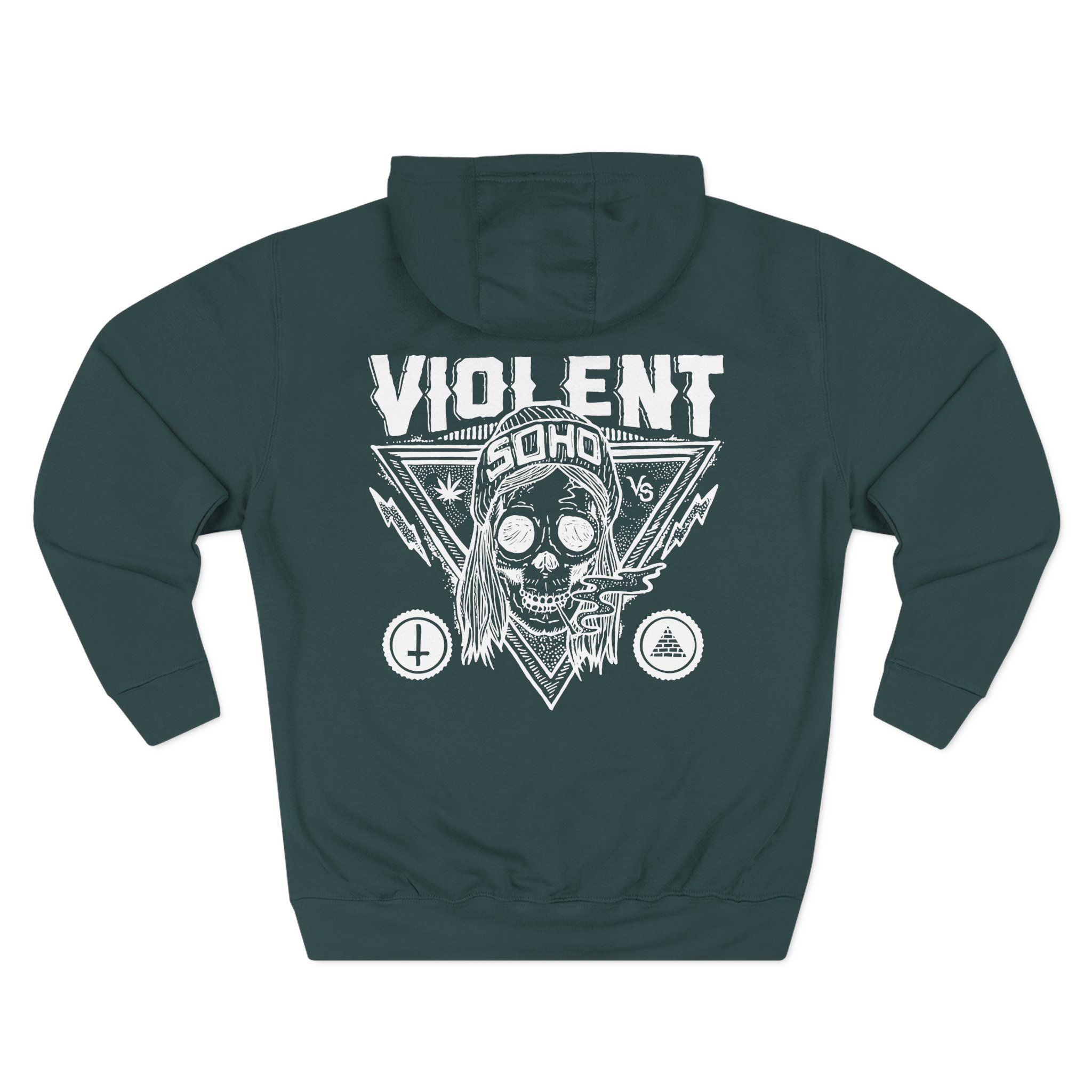 Violent Soho Blazin Skull Three-Panel Fleece Hoodie
