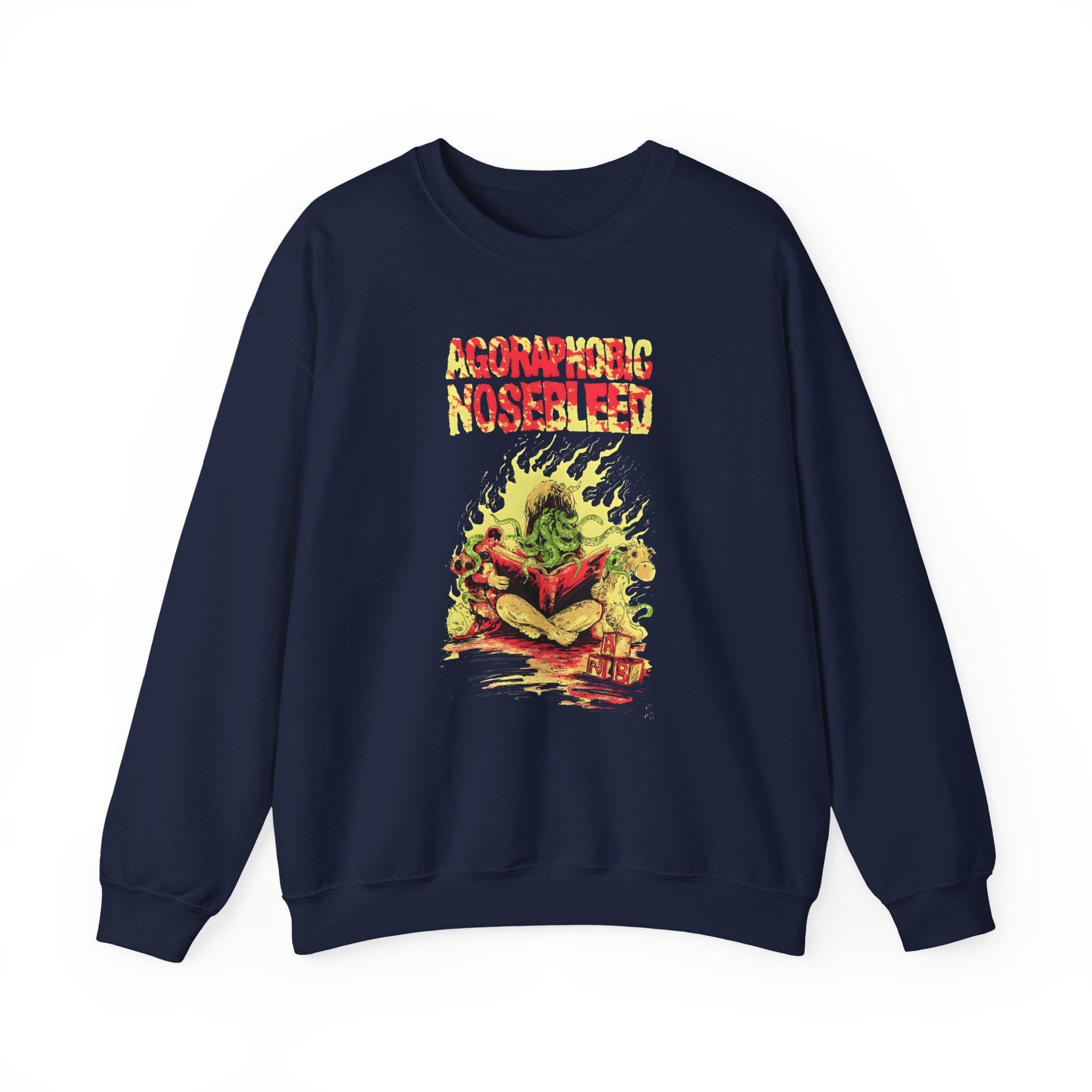 Agoraphobic Nosebleed Octo Book Unisex Heavy Blendâ„¢ Crewneck Sweatshirt