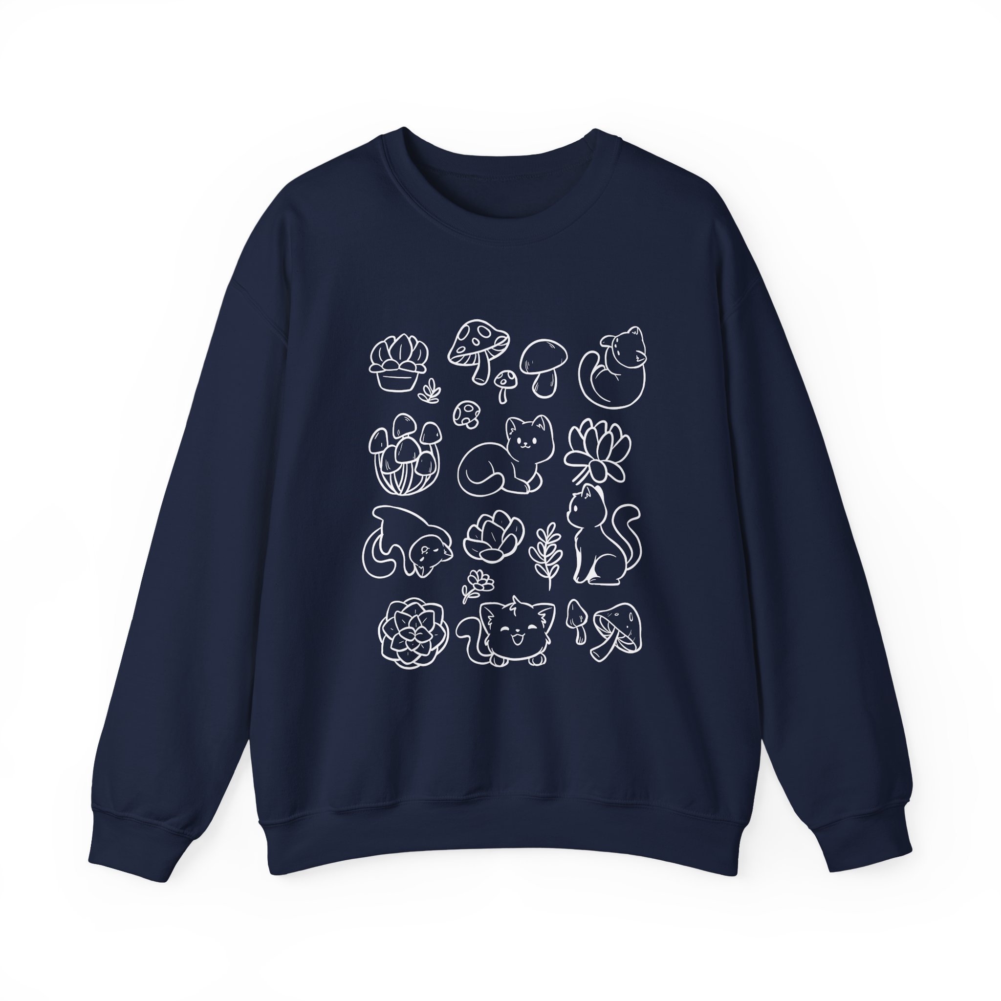 Shubble Plants And Cats Unisex Heavy Blendâ„¢ Crewneck Sweatshirt