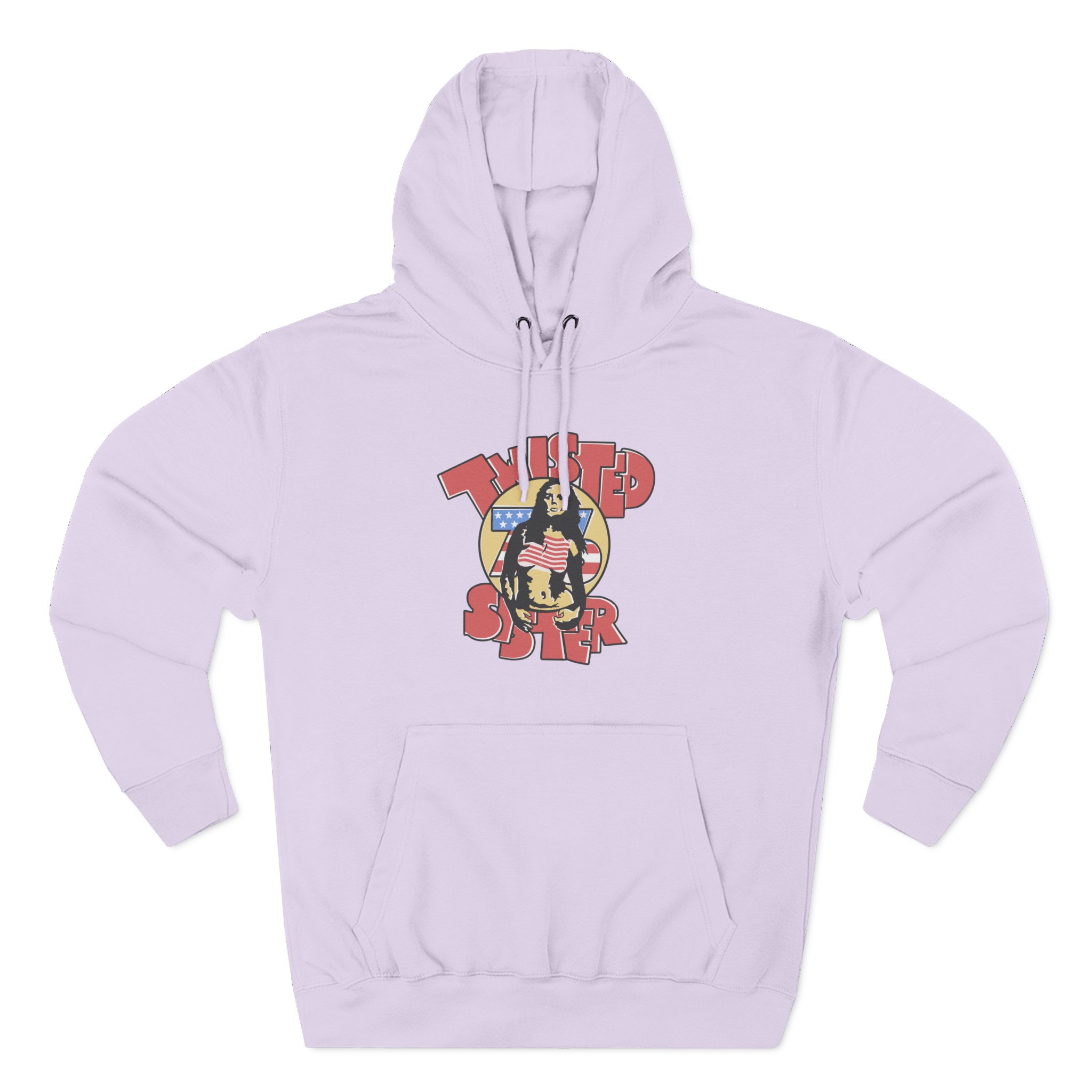 Ladies Stars and Stripes Twisted Sister Three-Panel Fleece Hoodie