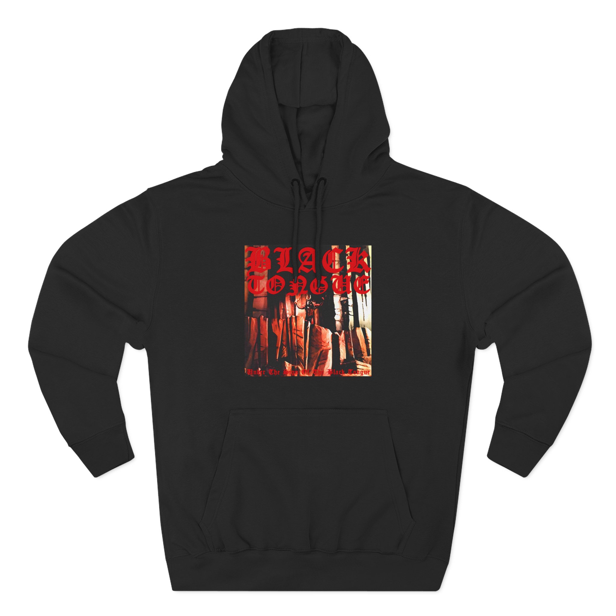 Black Tongue Bathory Rip Three-Panel Fleece Hoodie