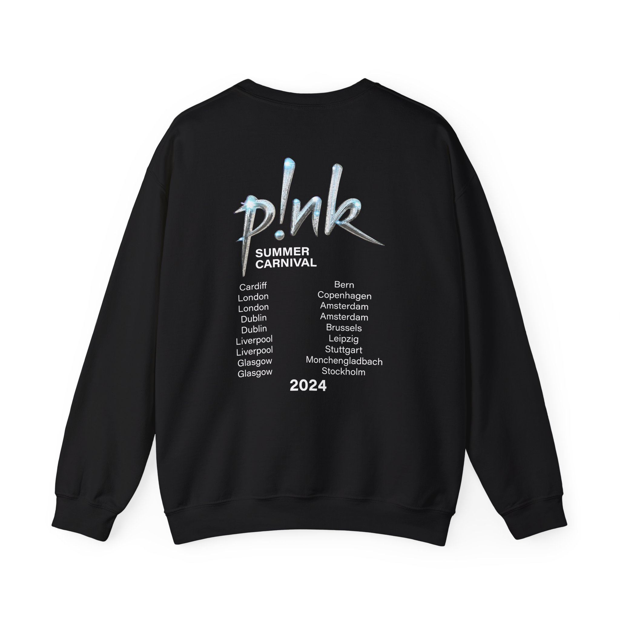 P!nk Split Tie Dye Unisex Heavy Blendâ„¢ Crewneck Sweatshirt
