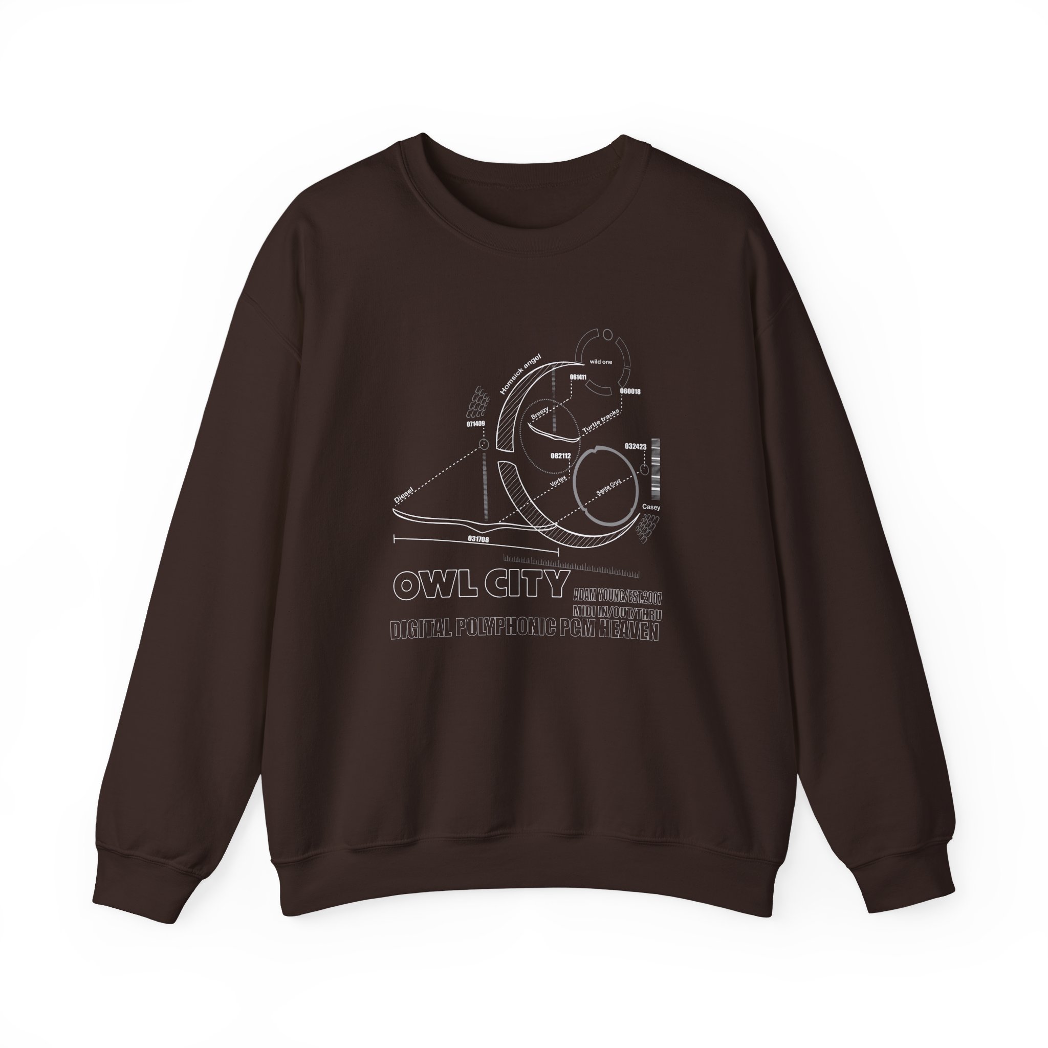 Owl City Schematic Unisex Heavy Blendâ„¢ Crewneck Sweatshirt