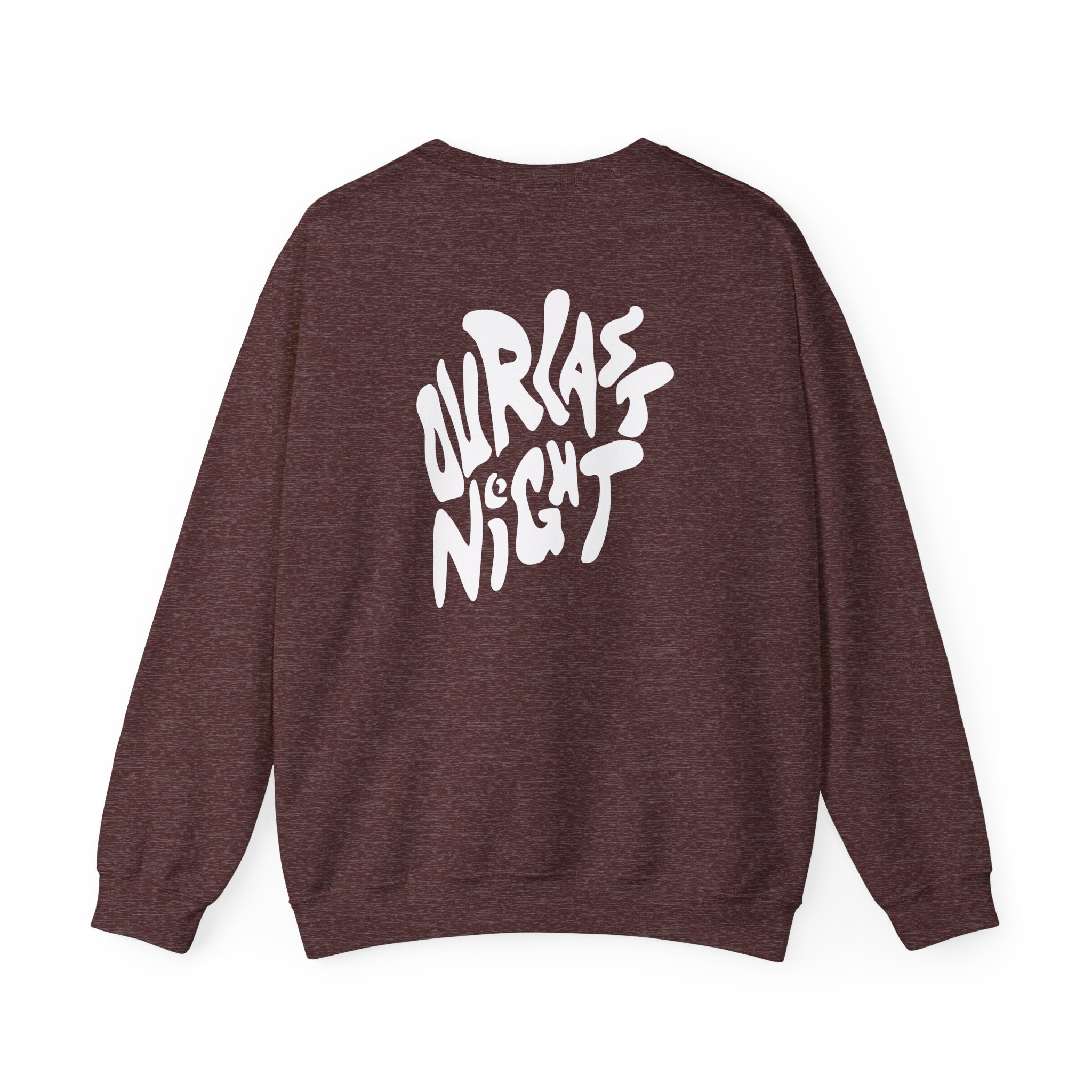 Our Last Night Black Swirl Text Unisex Heavy Blendâ„¢ Crewneck Sweatshirt