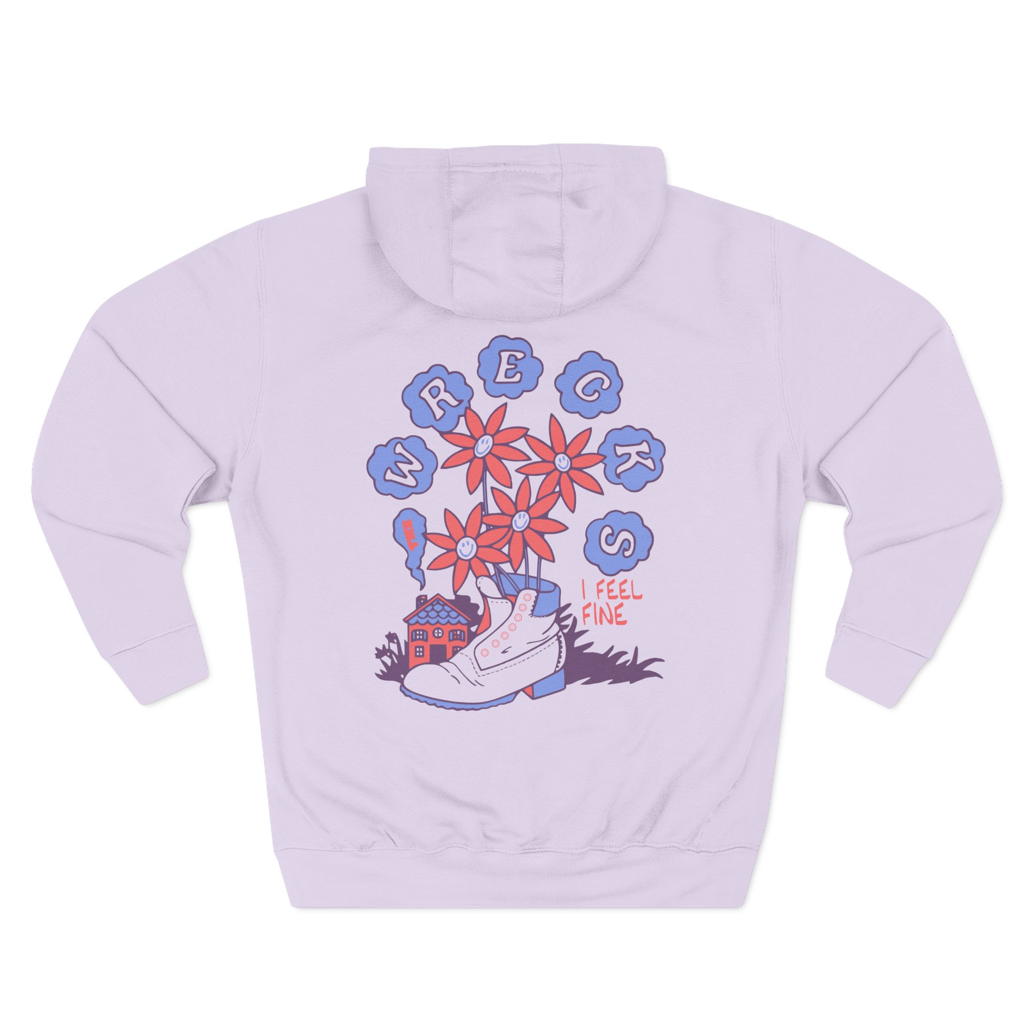 The Wrecks Floral Three-Panel Fleece Hoodie