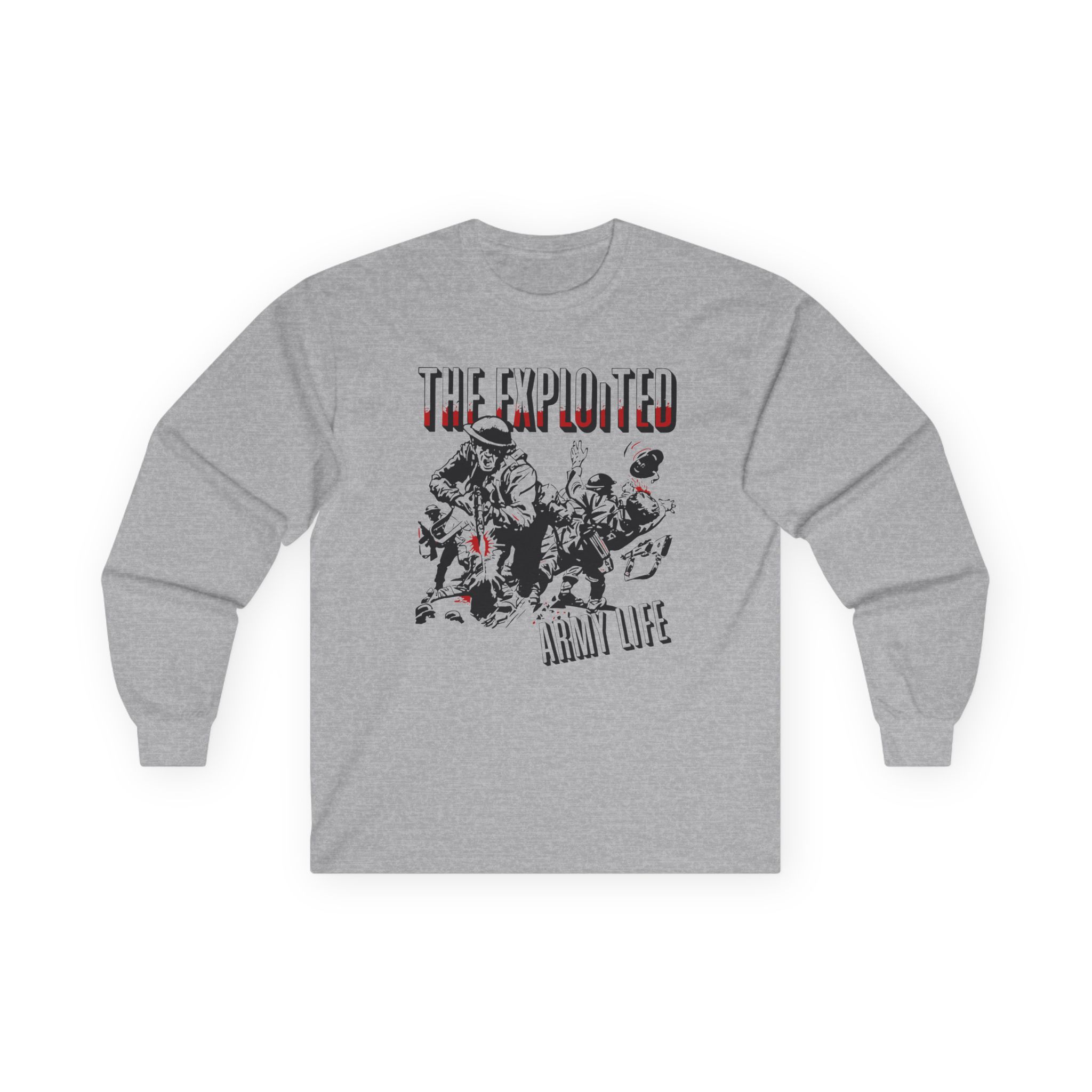The Exploited Army Life Unisex Ultra Cotton Long Sleeve Tee