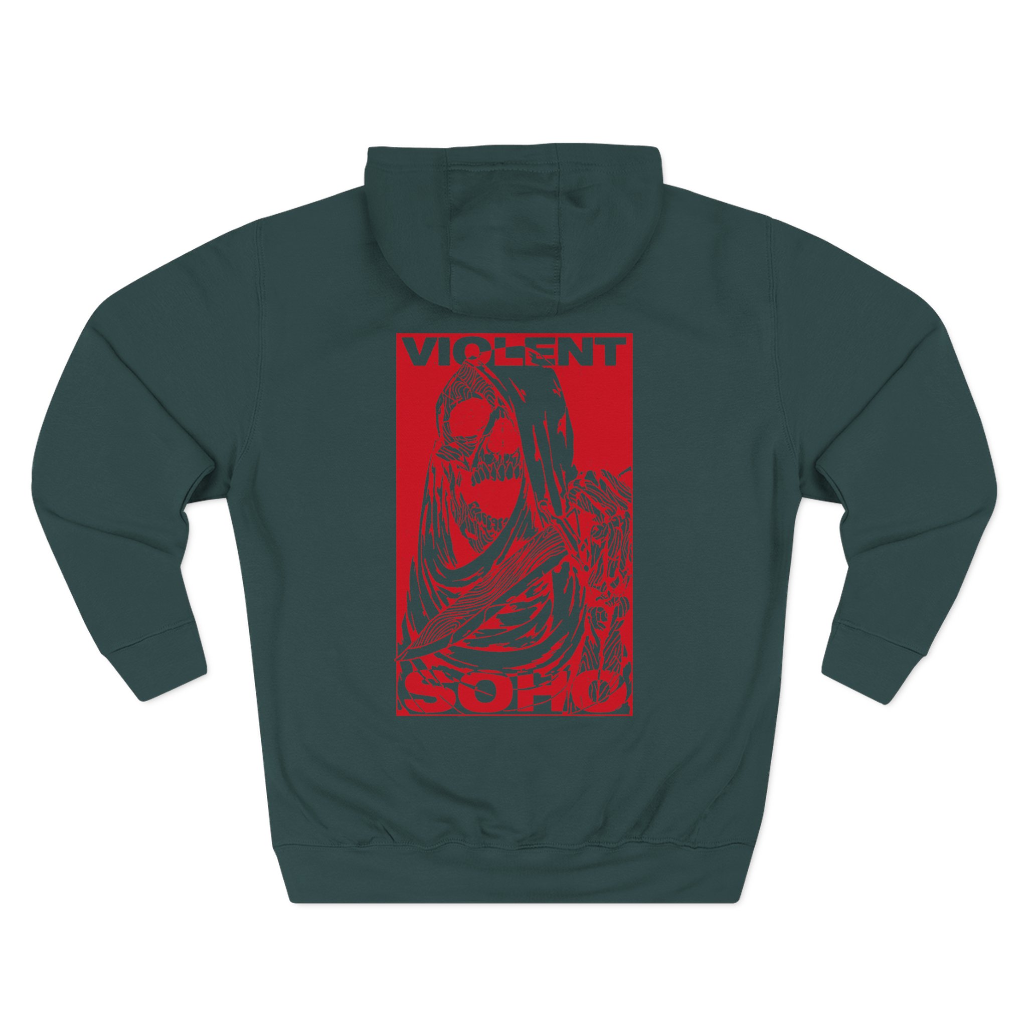 Violent Soho Skull Three-Panel Fleece Hoodie