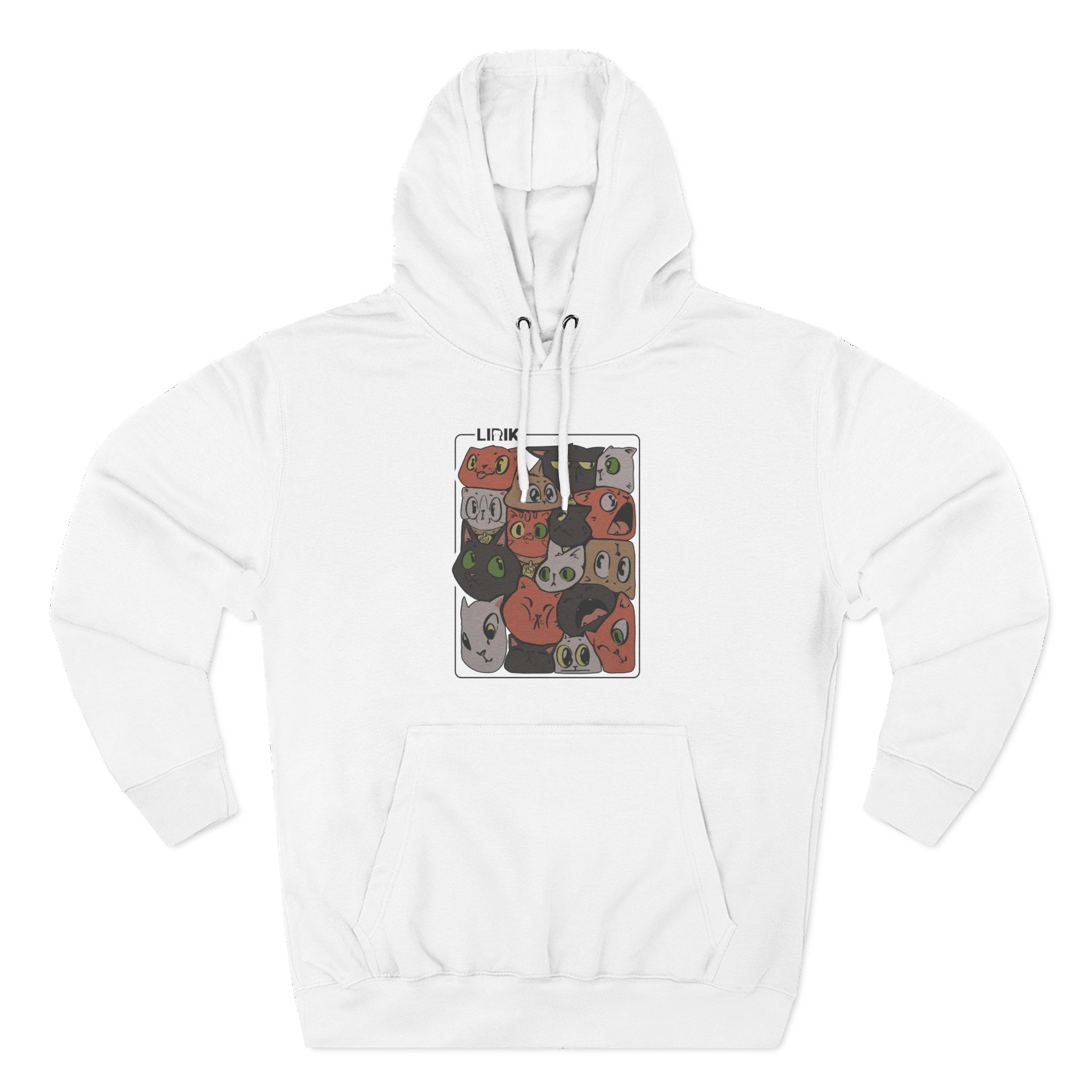 Lirik Squished Cat Jar Three-Panel Fleece Hoodie