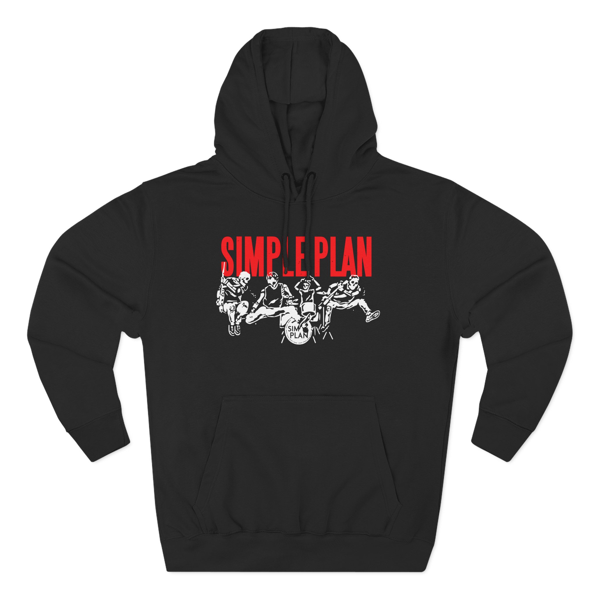 Simple Plan Live Skeleton Three-Panel Fleece Hoodie