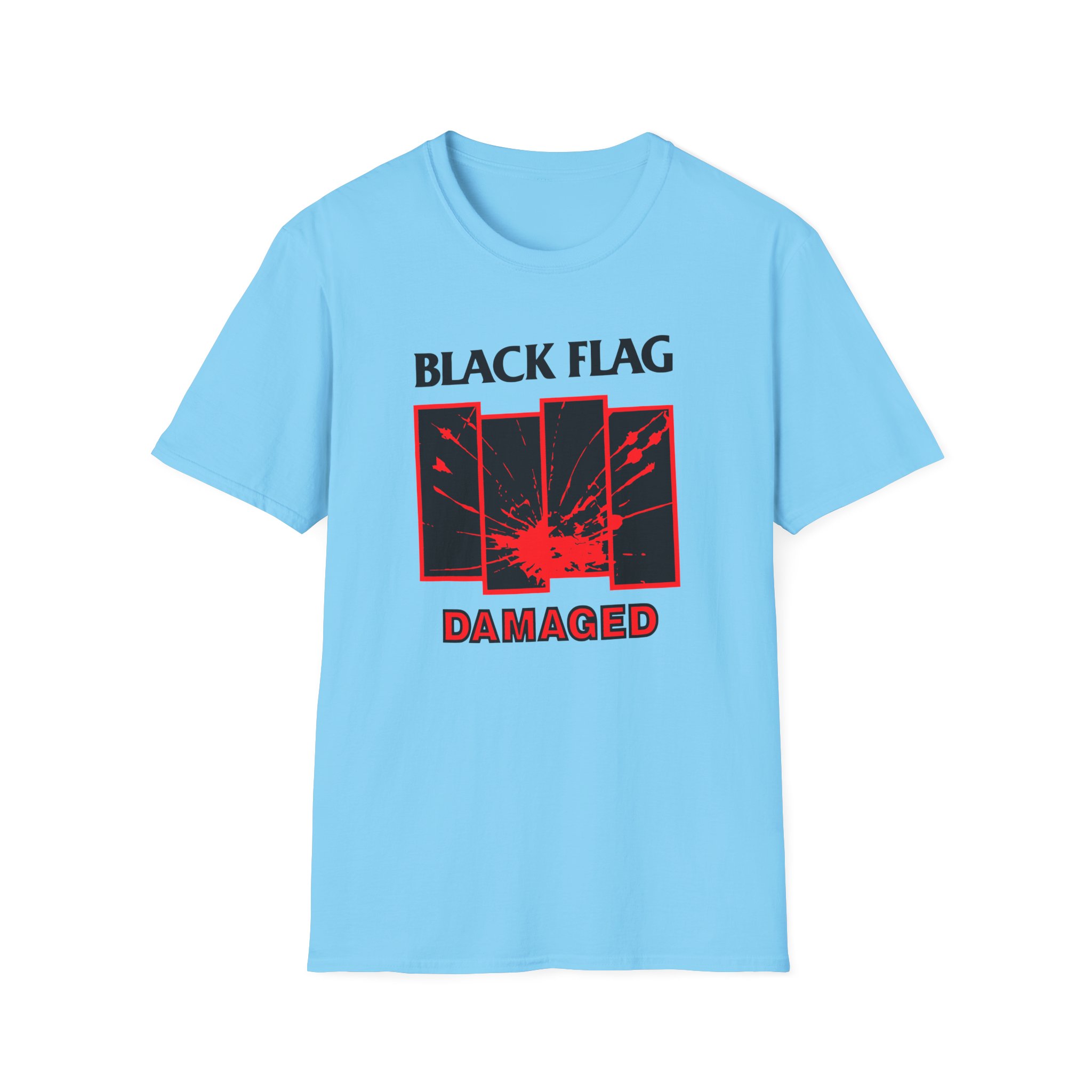 Black Flag Damaged Unisex Softstyle T-Shirt