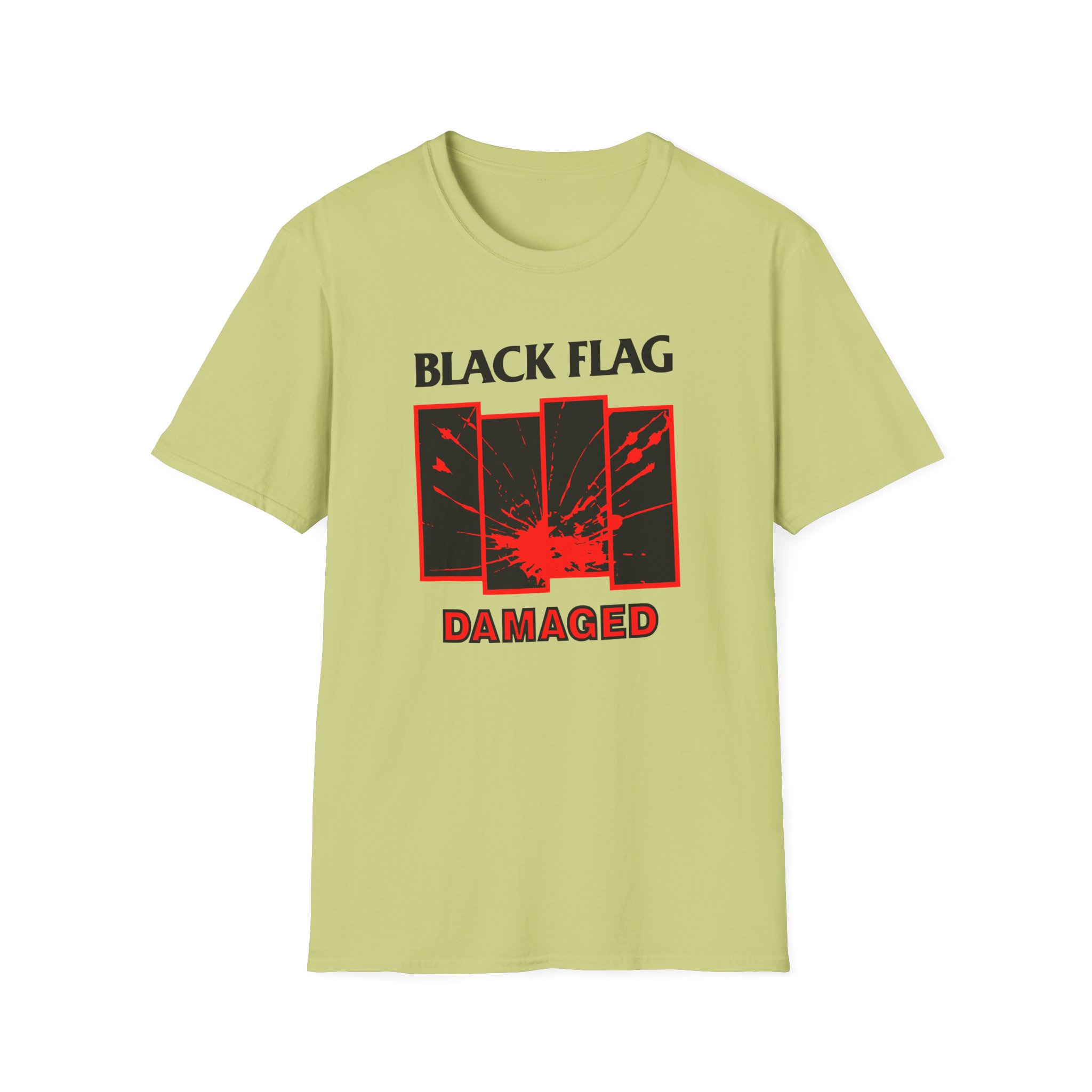 Black Flag Damaged Unisex Softstyle T-Shirt