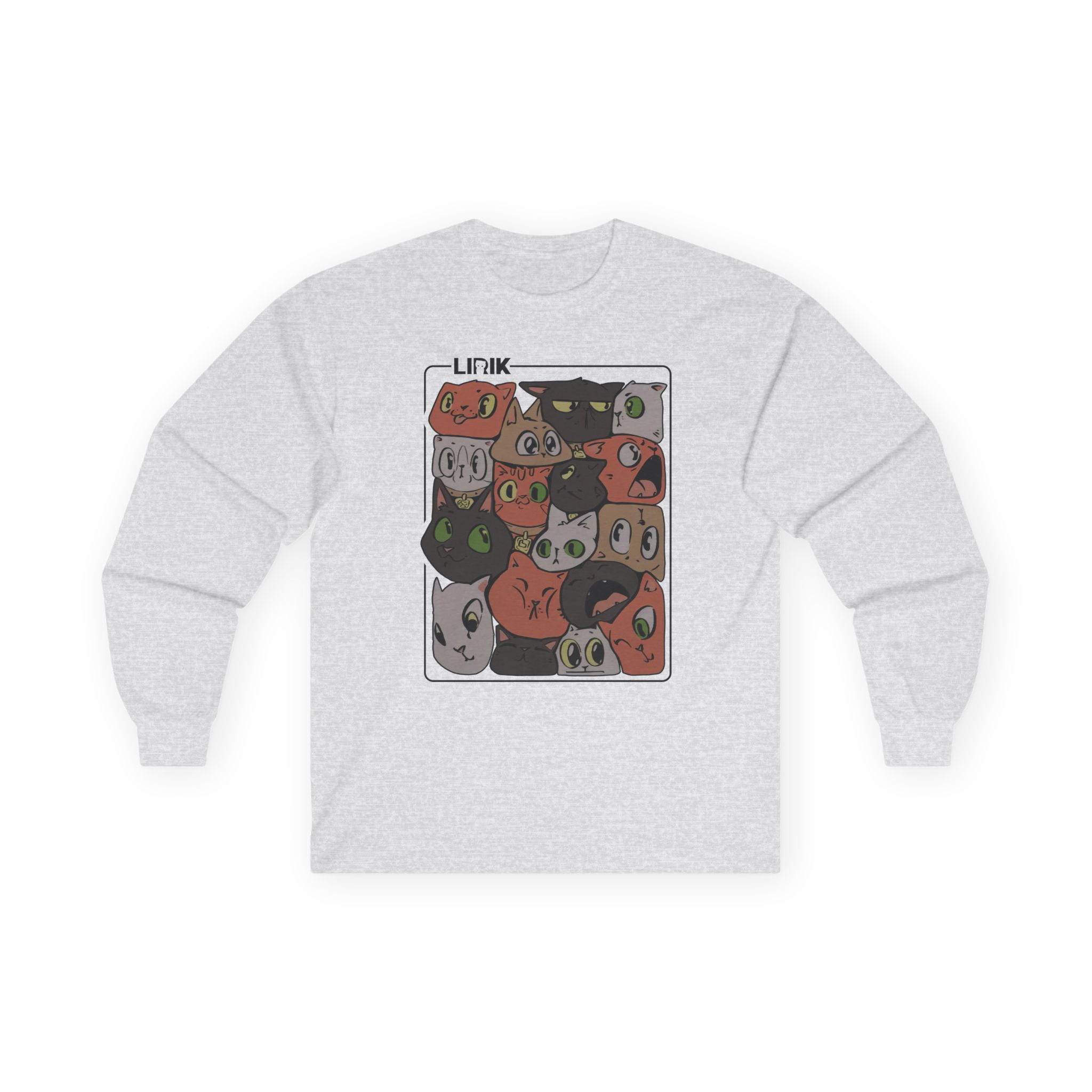 Lirik Squished Cat Jar Unisex Ultra Cotton Long Sleeve Tee