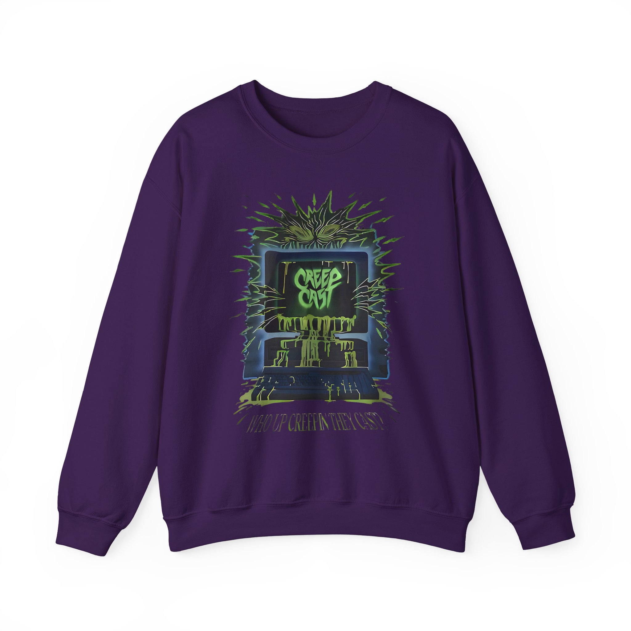 Creepcast Who Up Creepin Unisex Heavy Blendâ„¢ Crewneck Sweatshirt