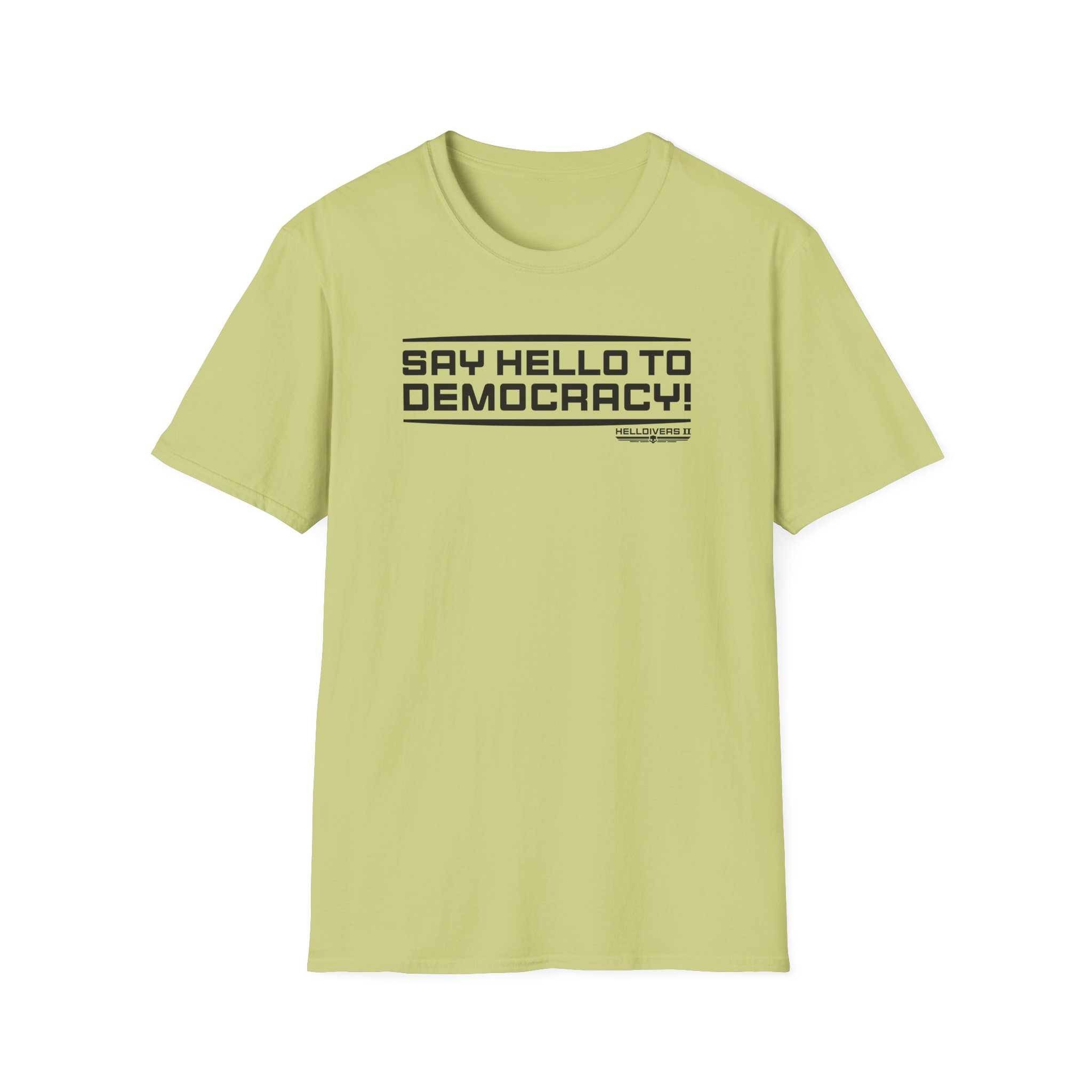 Helldivers Hello to Democracy Unisex Softstyle T-Shirt