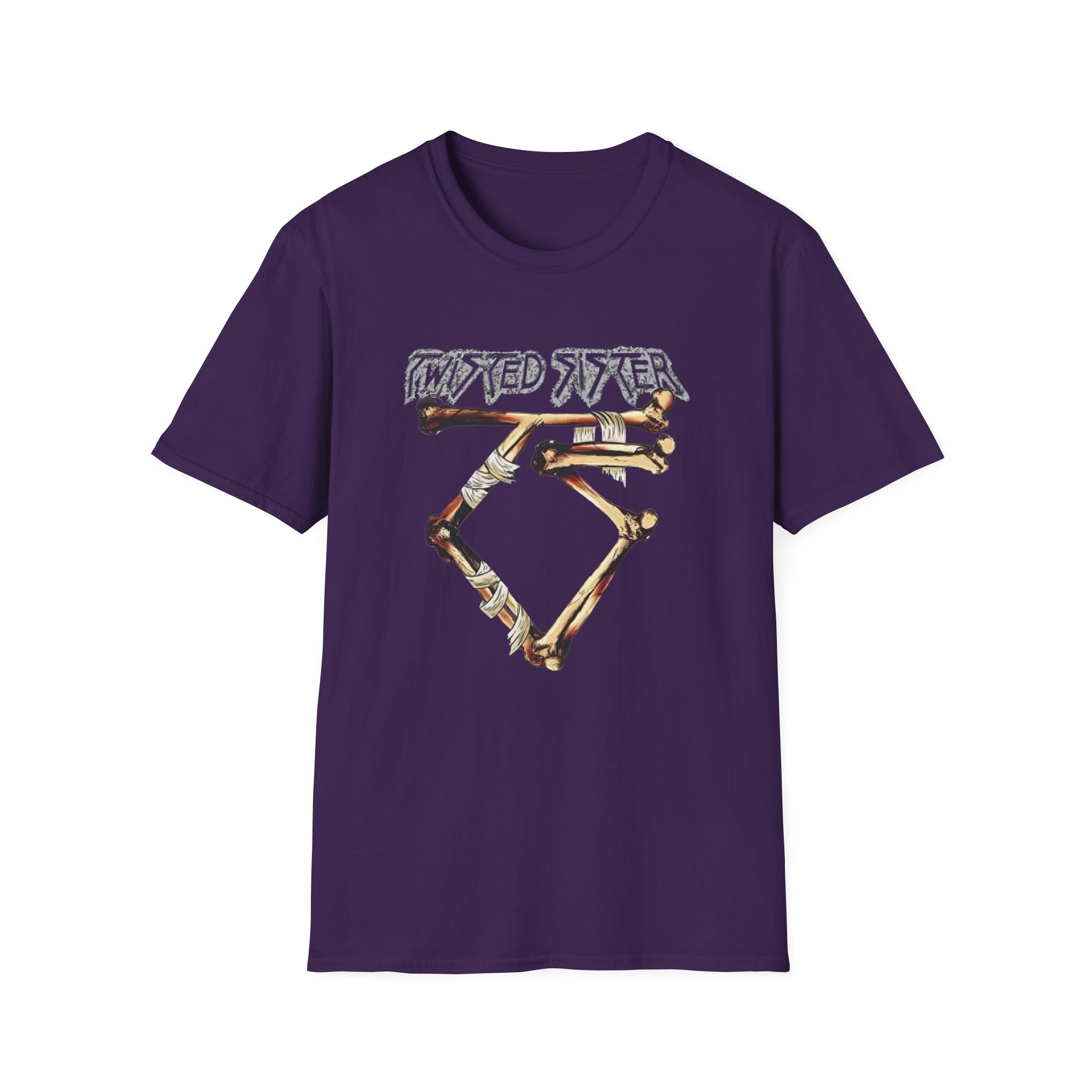 Popfunk Twisted Sister Bone Logo Unisex Softstyle T-Shirt