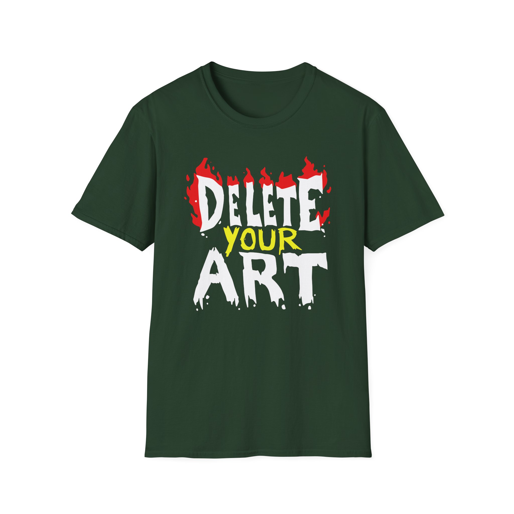 Drawfee Delete Your Art Unisex Softstyle T-Shirt