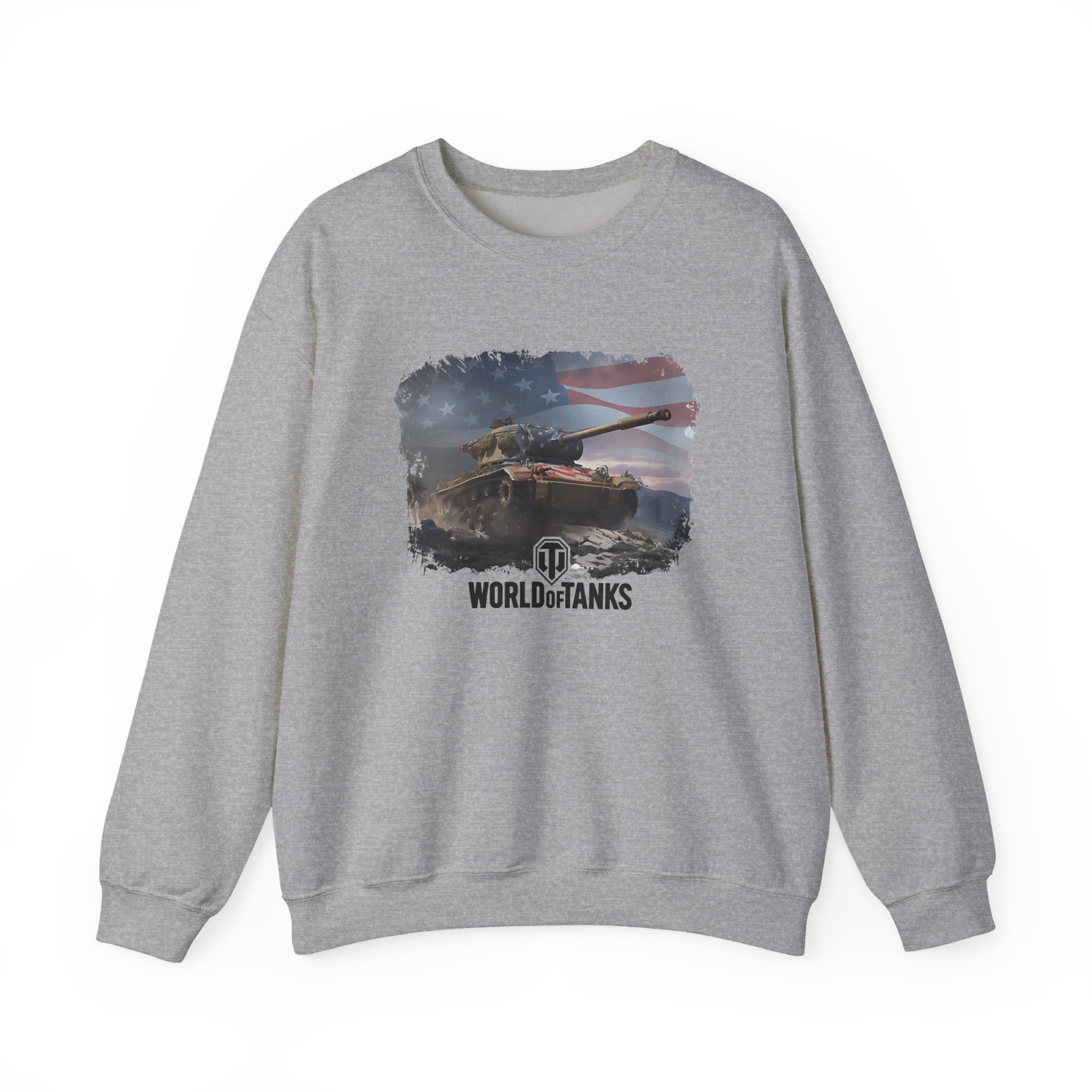 World of Tank Wot July 4th T78 Unisex Heavy Blendâ„¢ Crewneck Sweatshirt