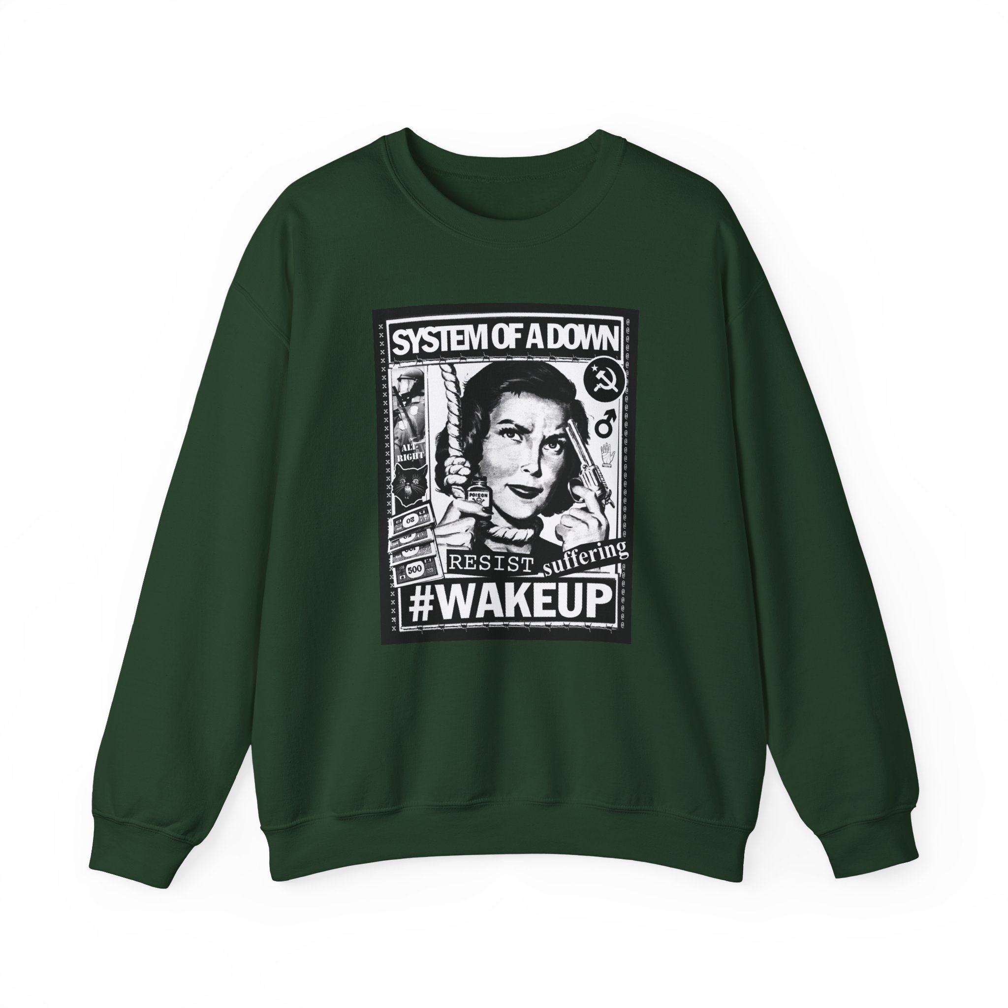 System of a Down Awake Distressed Unisex Heavy Blendâ„¢ Crewneck Sweatshirt