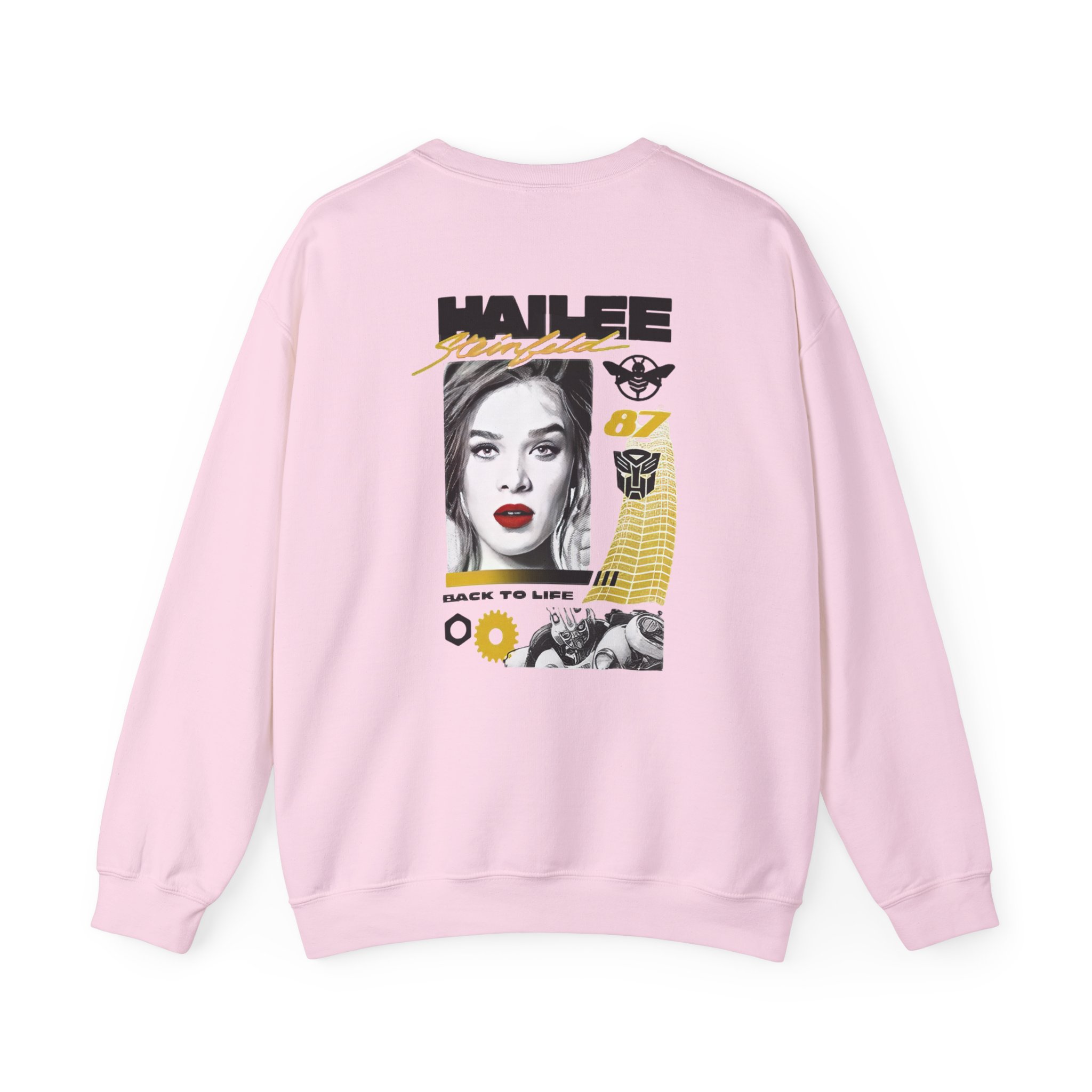 Hailee Steinfeld Bumblebee Moto Unisex Heavy Blendâ„¢ Crewneck Sweatshirt