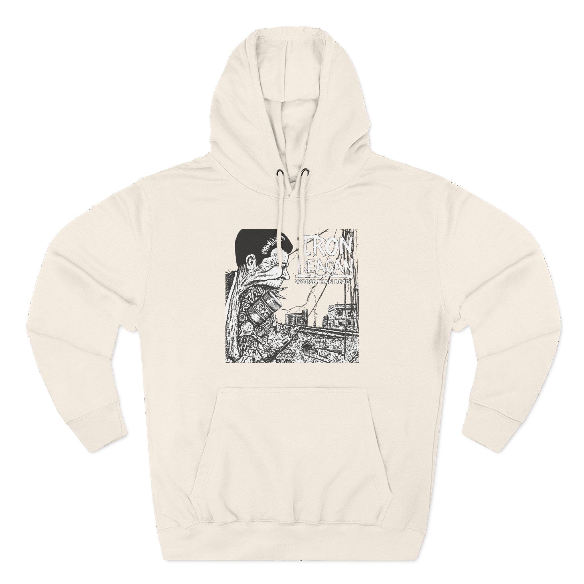 Iron Reagan Worse Than Dead Three-Panel Fleece Hoodie