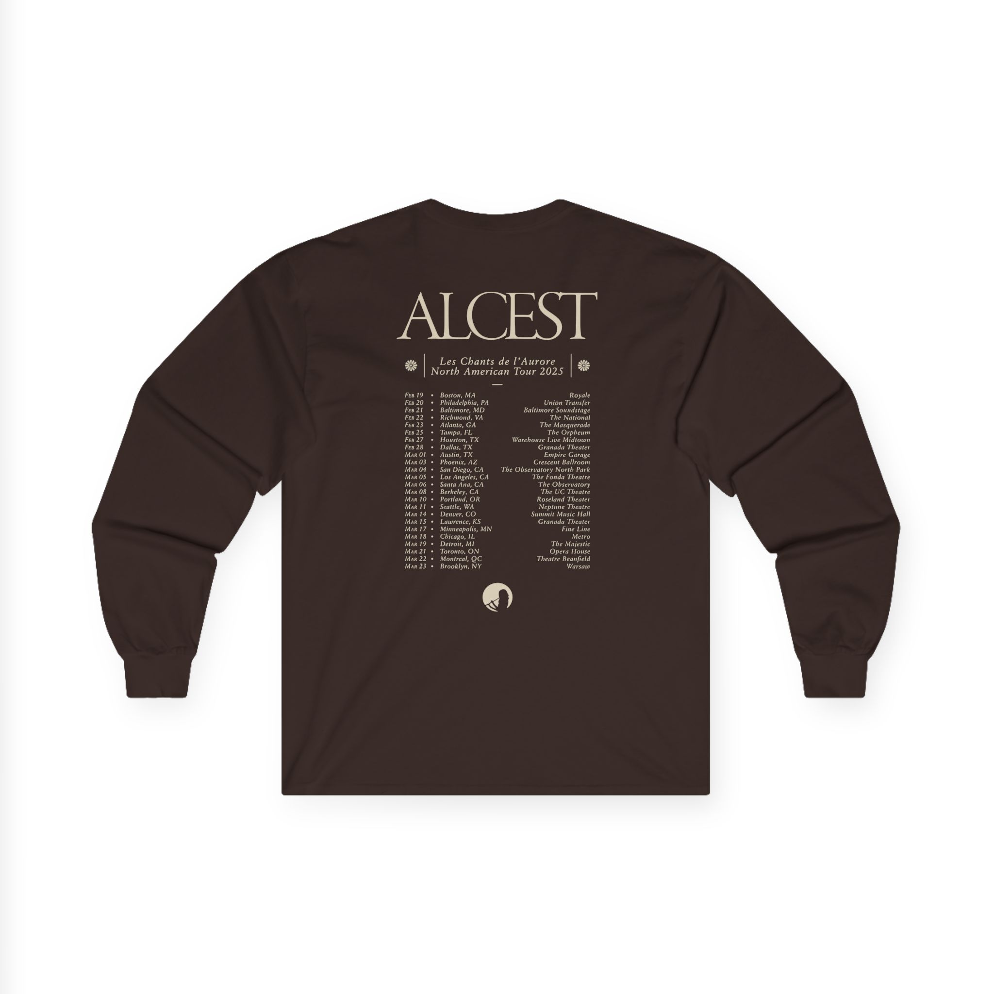 Alcest Les Chants De L'aurore North American Tour 2025 Unisex Ultra Cotton Long Sleeve Tee