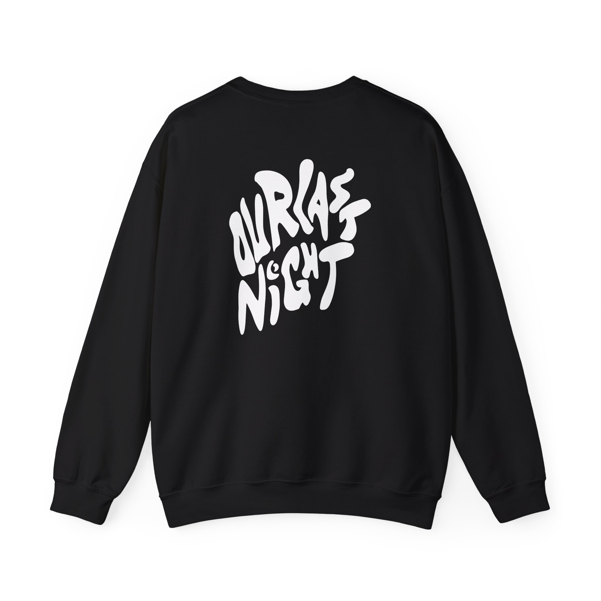 Our Last Night Black Swirl Text Unisex Heavy Blendâ„¢ Crewneck Sweatshirt