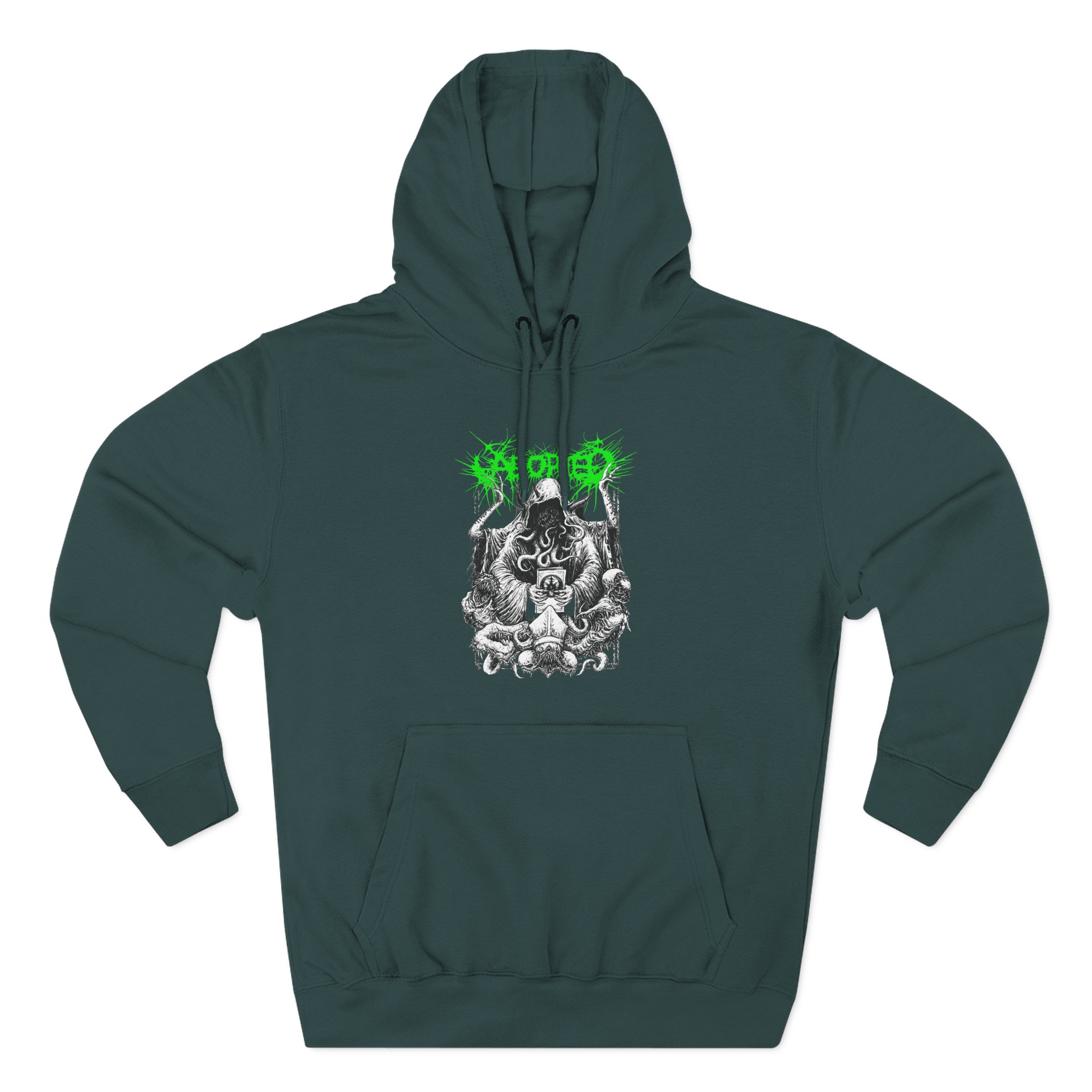 Aborted Cthulhu C&c Tour Three-Panel Fleece Hoodie
