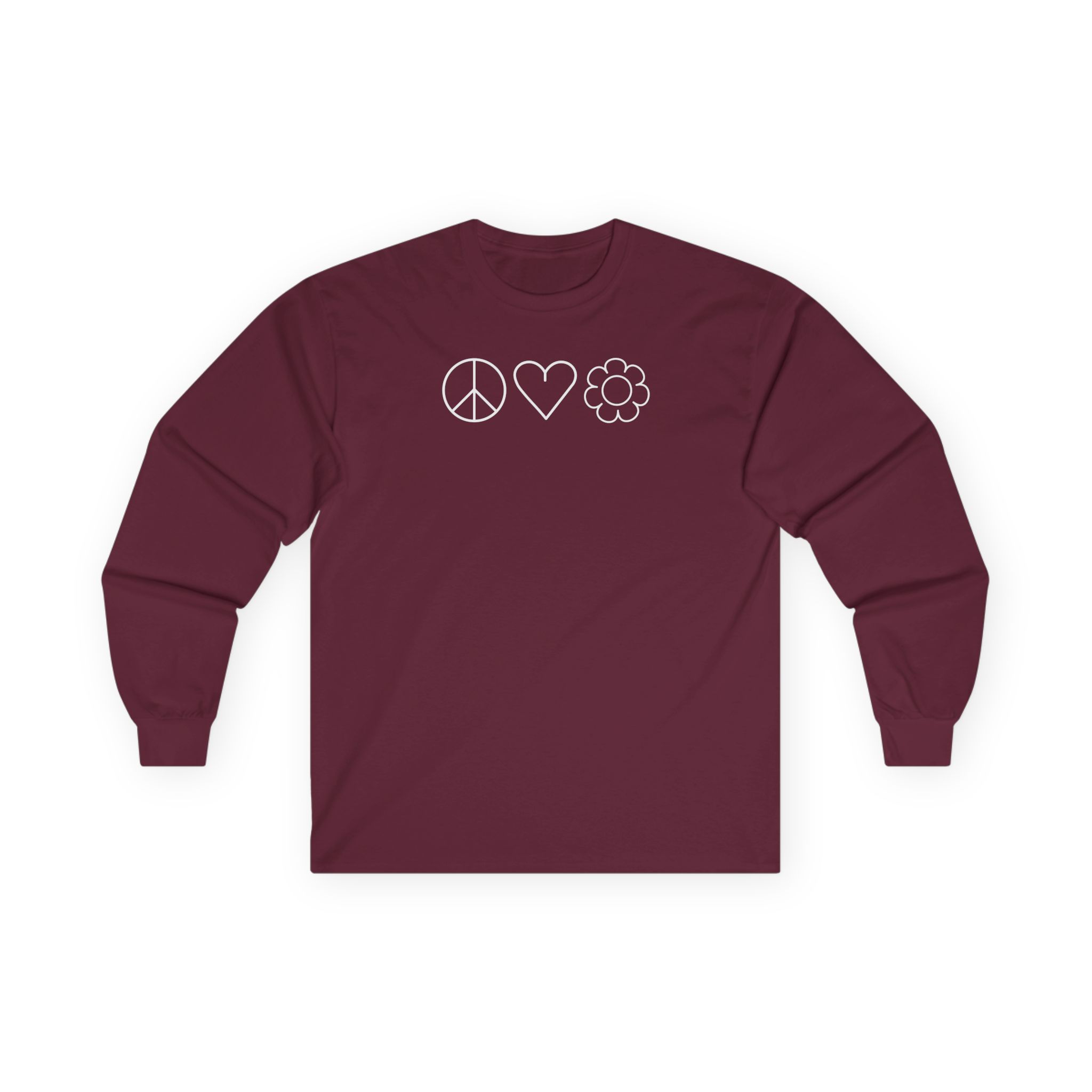 Mumbo Jumbo Peace, Love and Plants Unisex Ultra Cotton Long Sleeve Tee