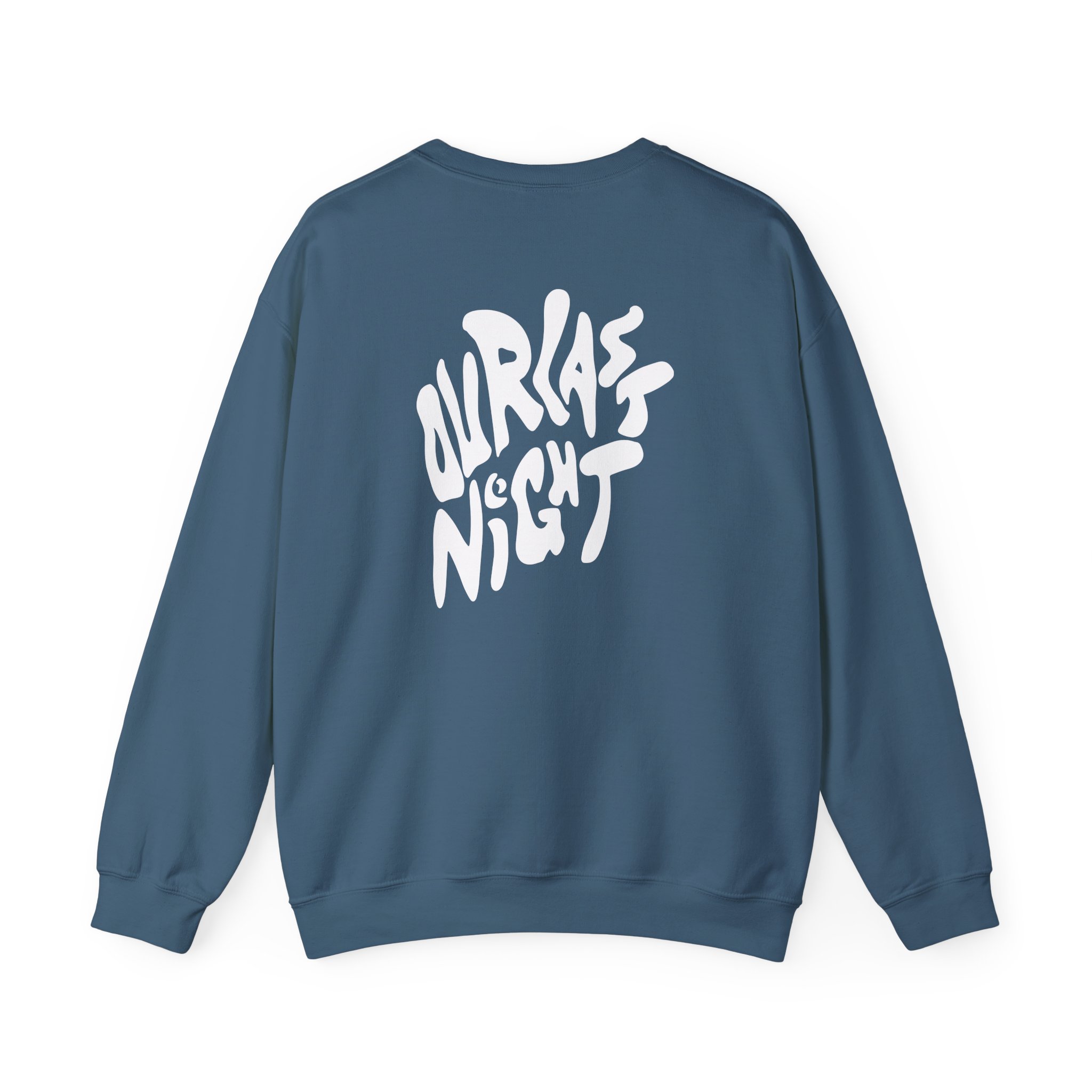 Our Last Night Black Swirl Text Unisex Heavy Blendâ„¢ Crewneck Sweatshirt