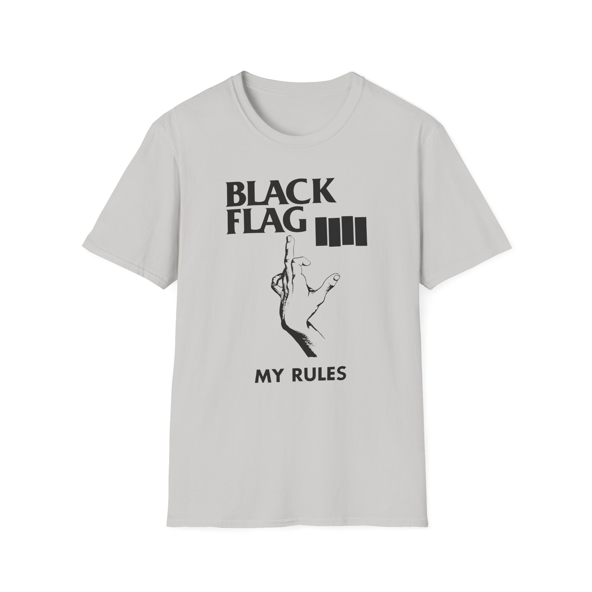 Black Flag My Rules Unisex Softstyle T-Shirt