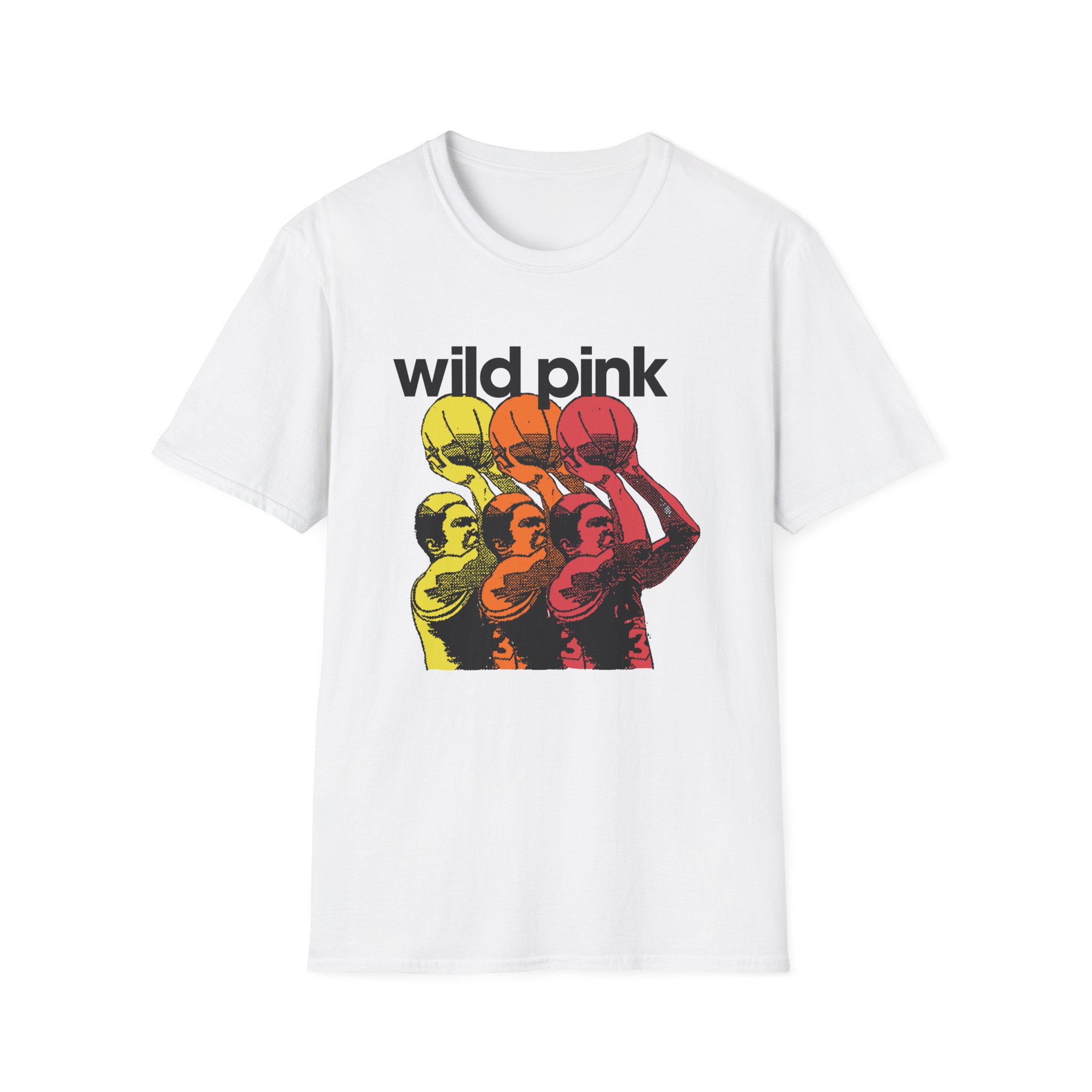 Wild Pink Basketball Unisex Softstyle T-Shirt