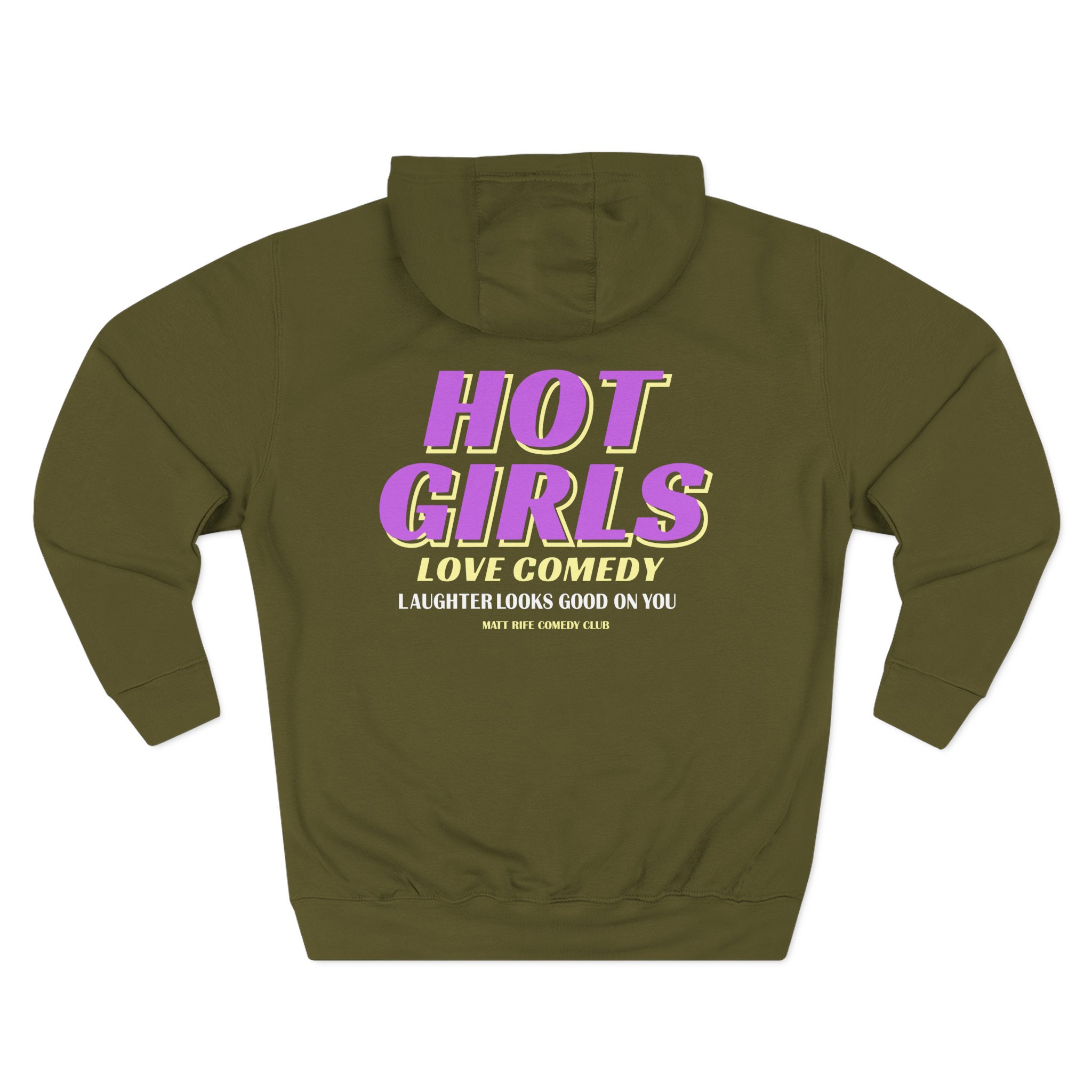 Matt Rife Hot Girls Love Comedy Three-Panel Fleece Hoodie