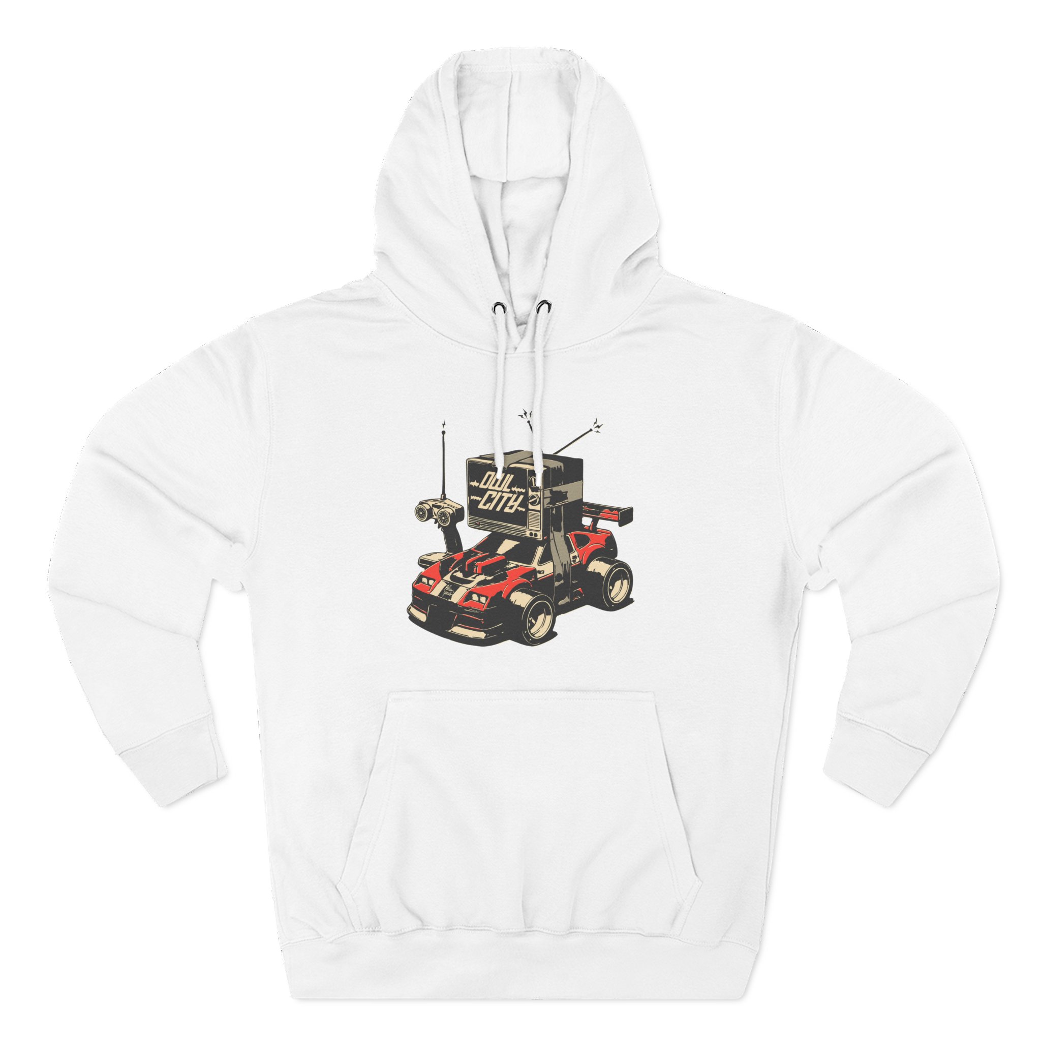 Owl City Rc Car Three-Panel Fleece Hoodie