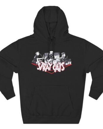 Stray Cats Photo Collage Three-Panel Fleece Hoodie