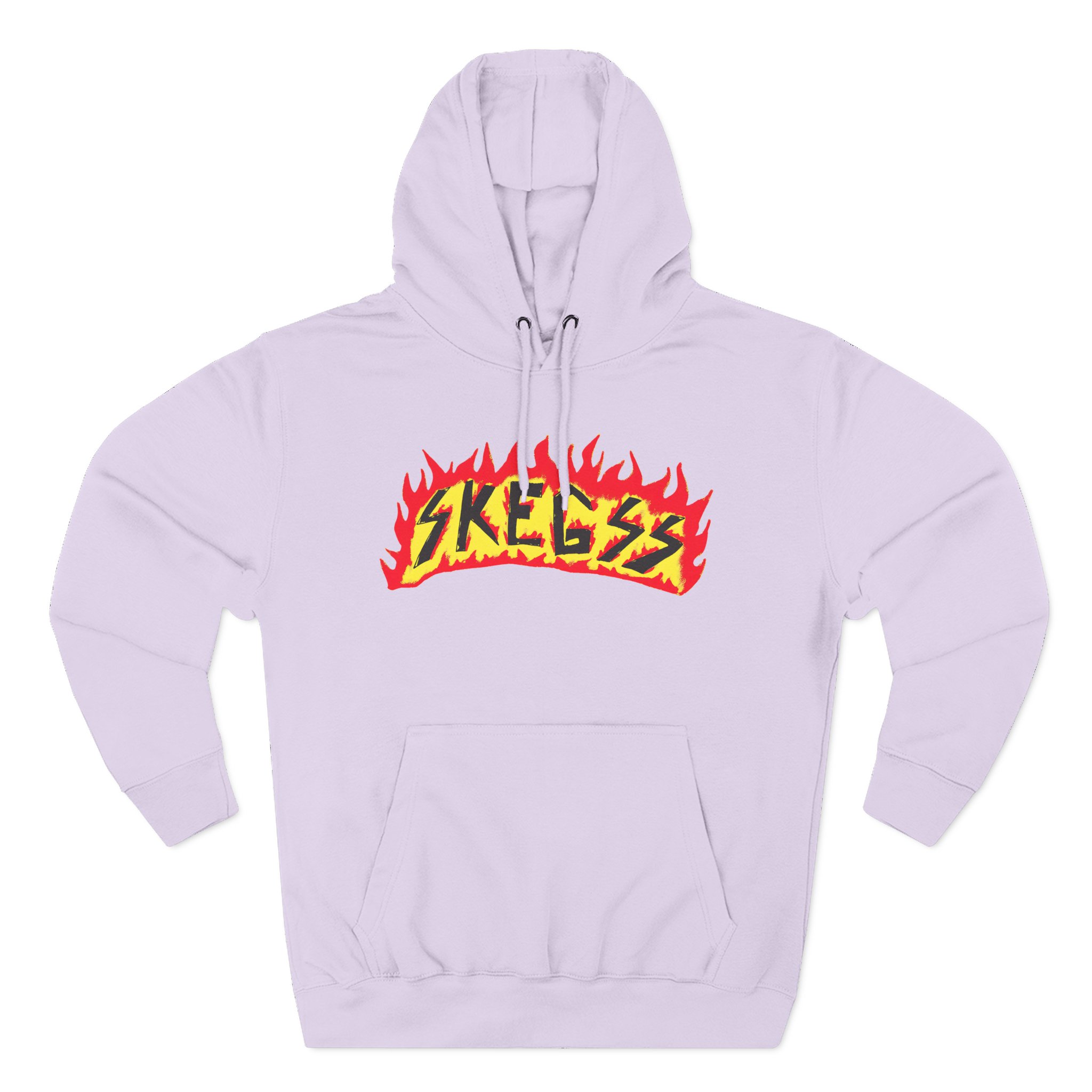 Skegss Flame Logo Three-Panel Fleece Hoodie