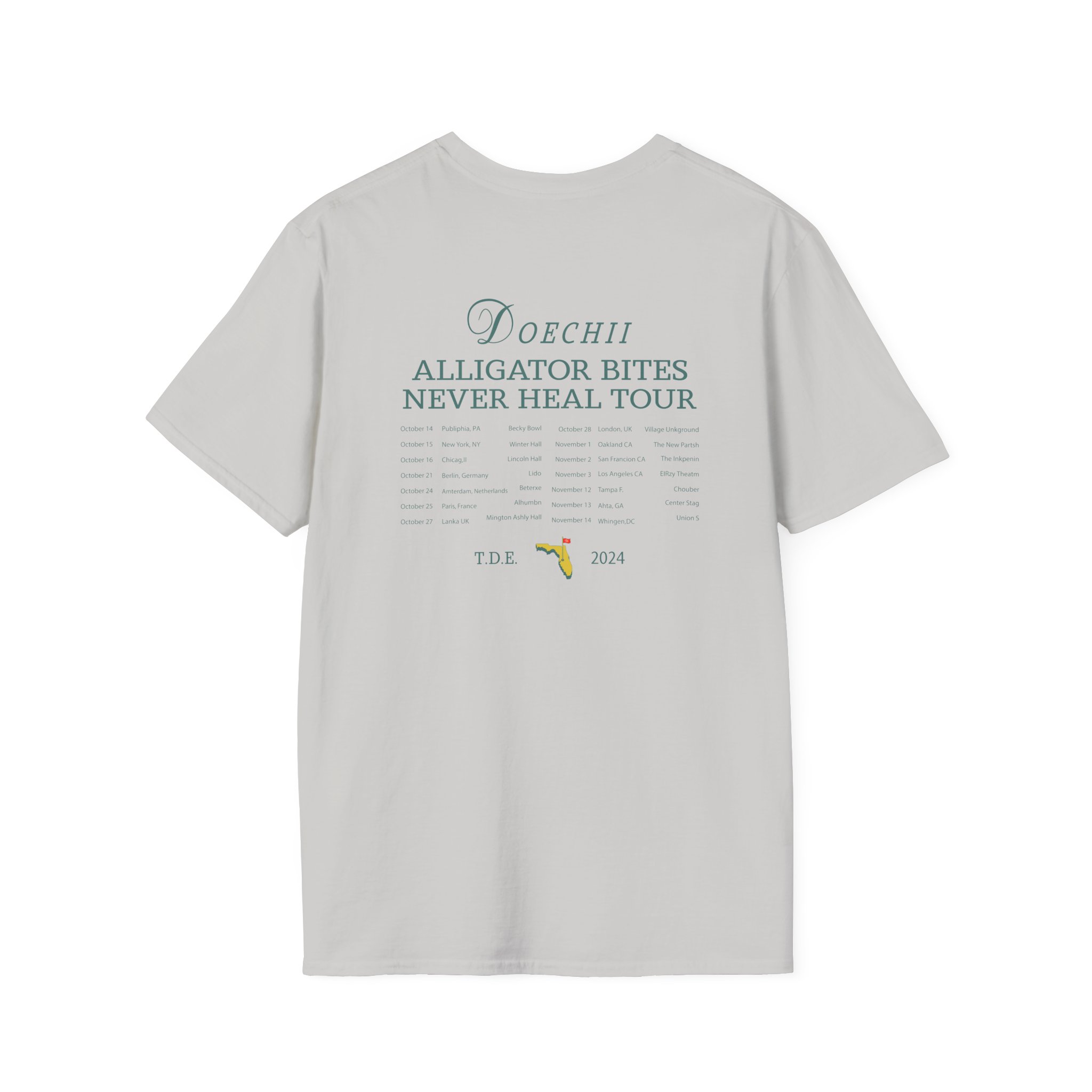 Doechii Alligator Bites Never Heal Tour Unisex Softstyle T-Shirt
