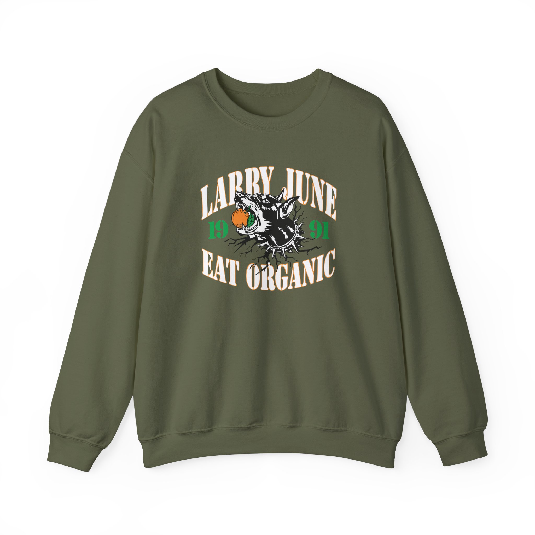Larry June Eat Organic Unisex Heavy Blendâ„¢ Crewneck Sweatshirt