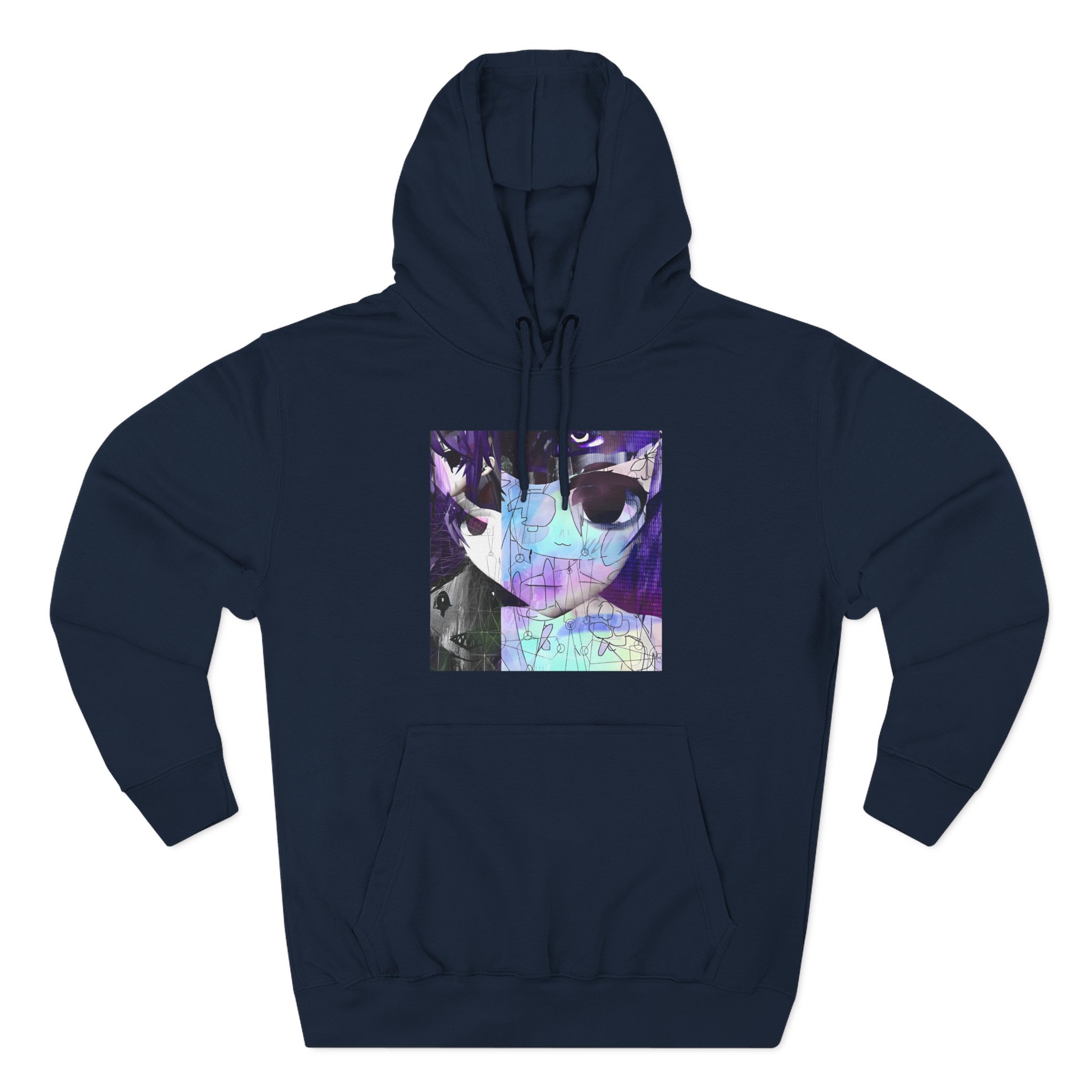 Sewerslvt Skitzofrenia Simulation Album Cover Three-Panel Fleece Hoodie