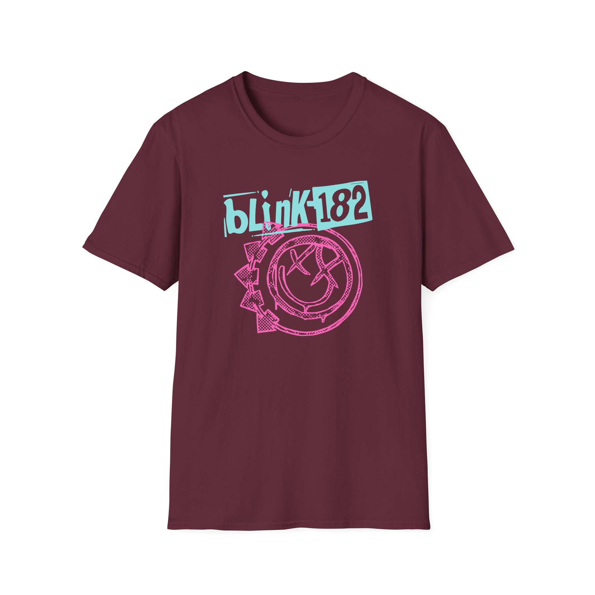 Blink 182 Smiley Crop Unisex Softstyle T-Shirt