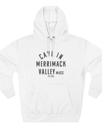 Cave in Merrimack Valley: Blackened Three-Panel Fleece Hoodie