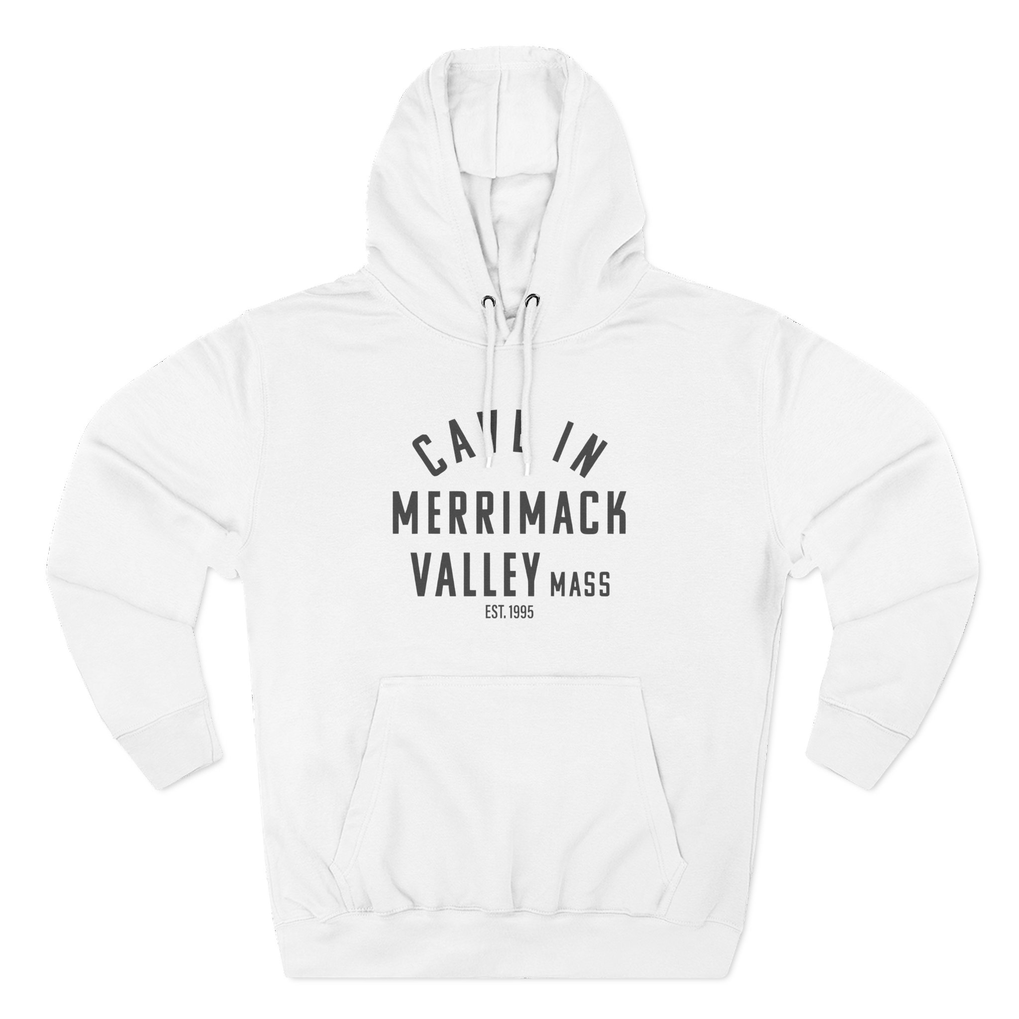 Cave in Merrimack Valley: Blackened Three-Panel Fleece Hoodie