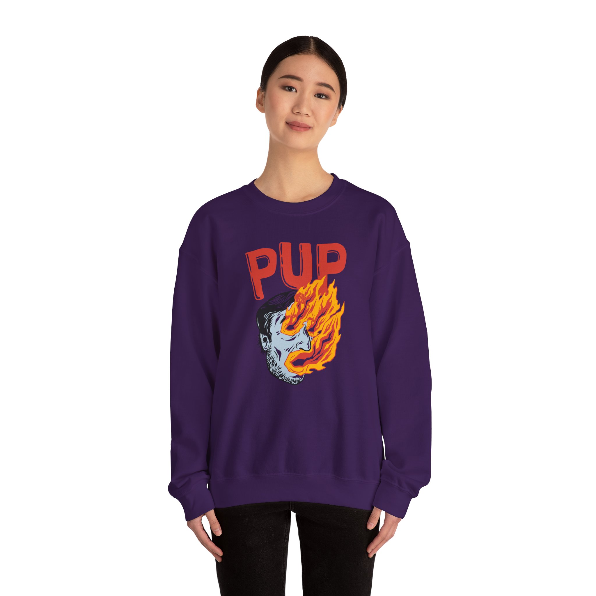 Pup I Hope the World Explodes Unisex Heavy Blend Crewneck Sweatshirt