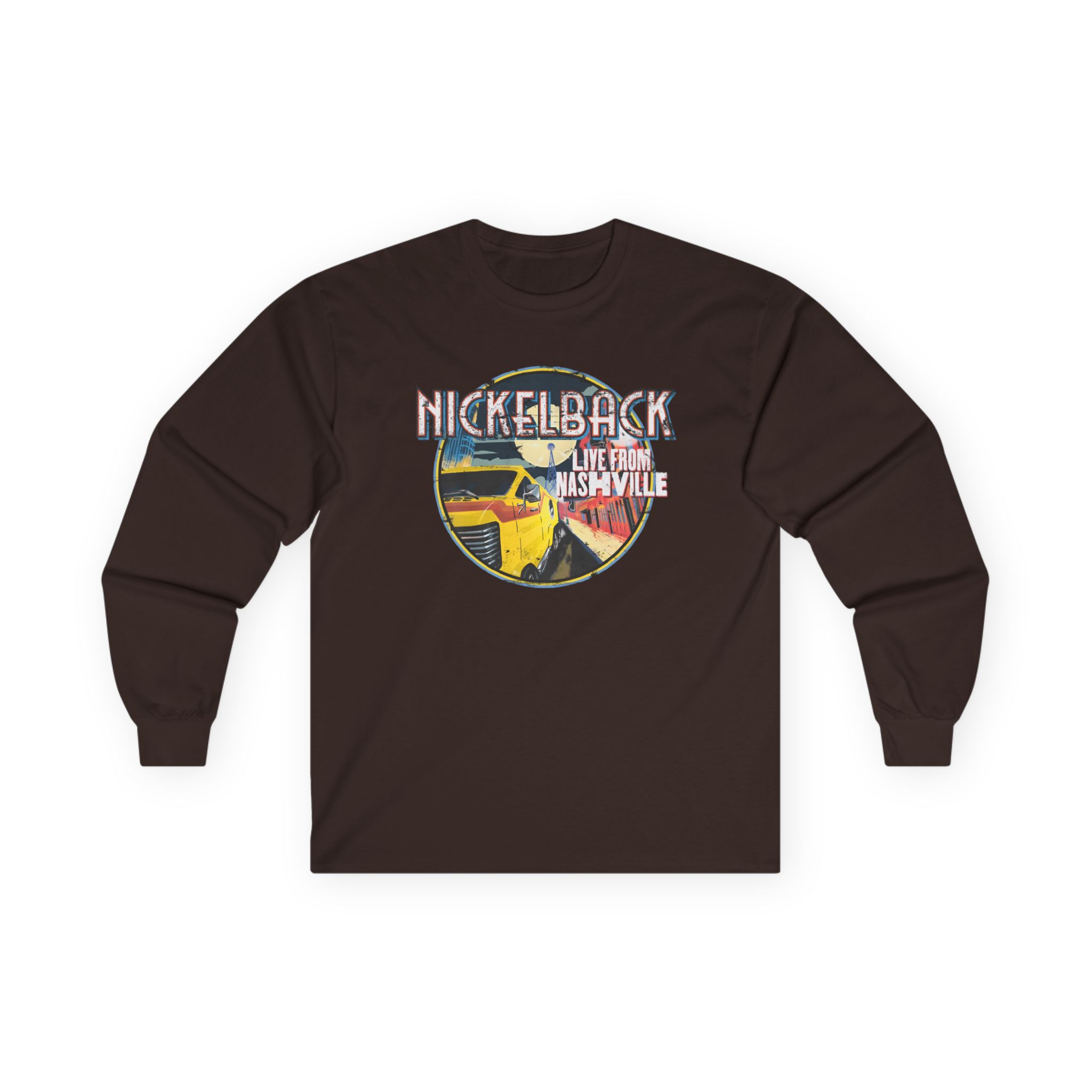 Nickelback Live From Nashville B&W Raglan Unisex Ultra Cotton Long Sleeve Tee