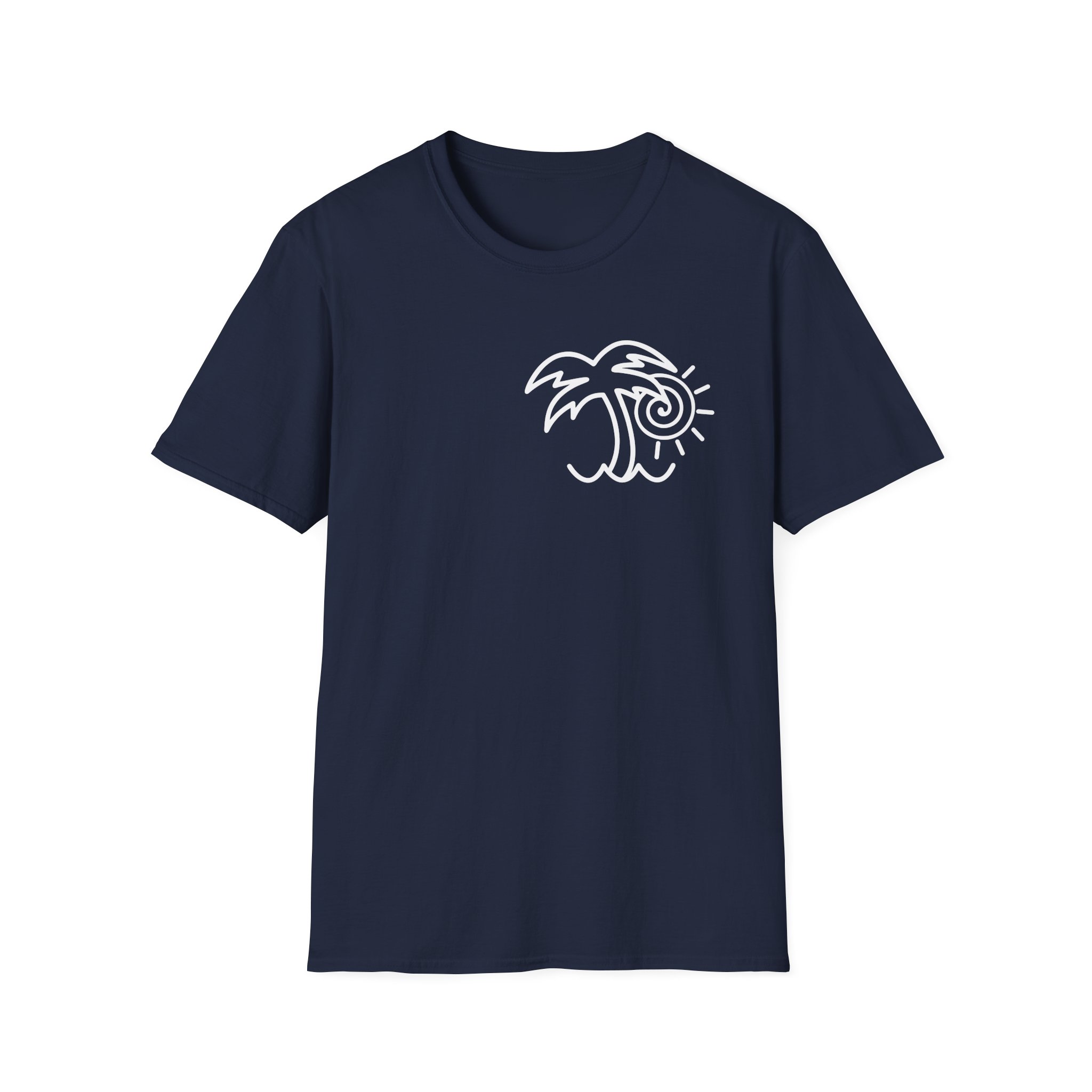 Chon Palm Tree Blue Dip Dye Unisex Softstyle T-Shirt