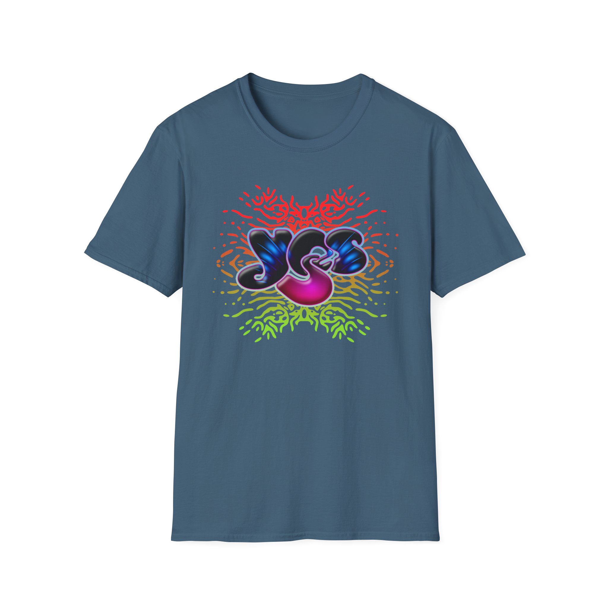 Yes Rainbow Abstract Logo Unisex Softstyle T-Shirt
