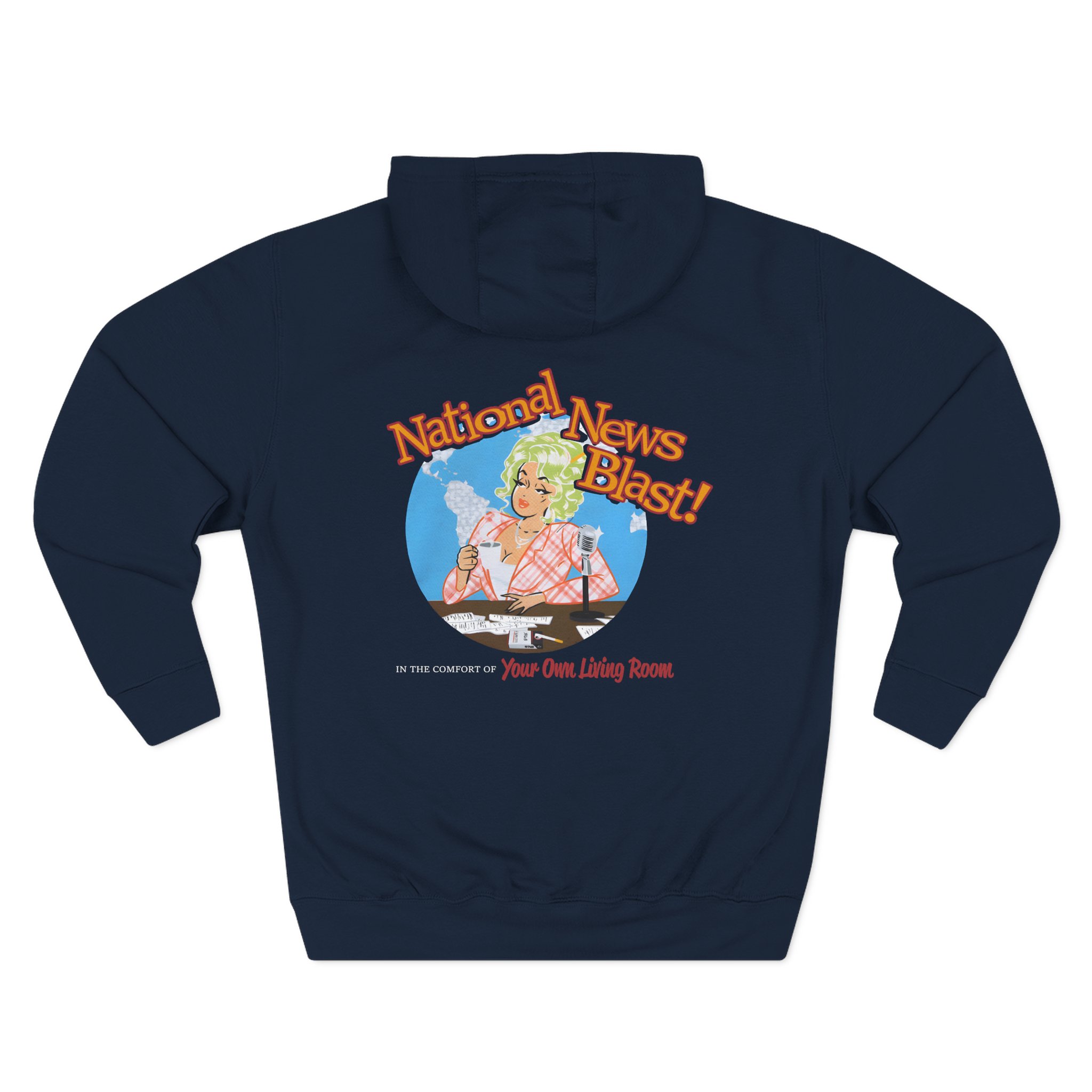 Broski Report National News Blast Three-Panel Fleece Hoodie