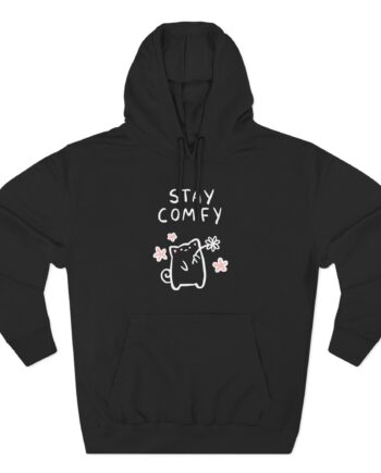 Lilypichu Stay Comfy Cute Three-Panel Fleece Hoodie