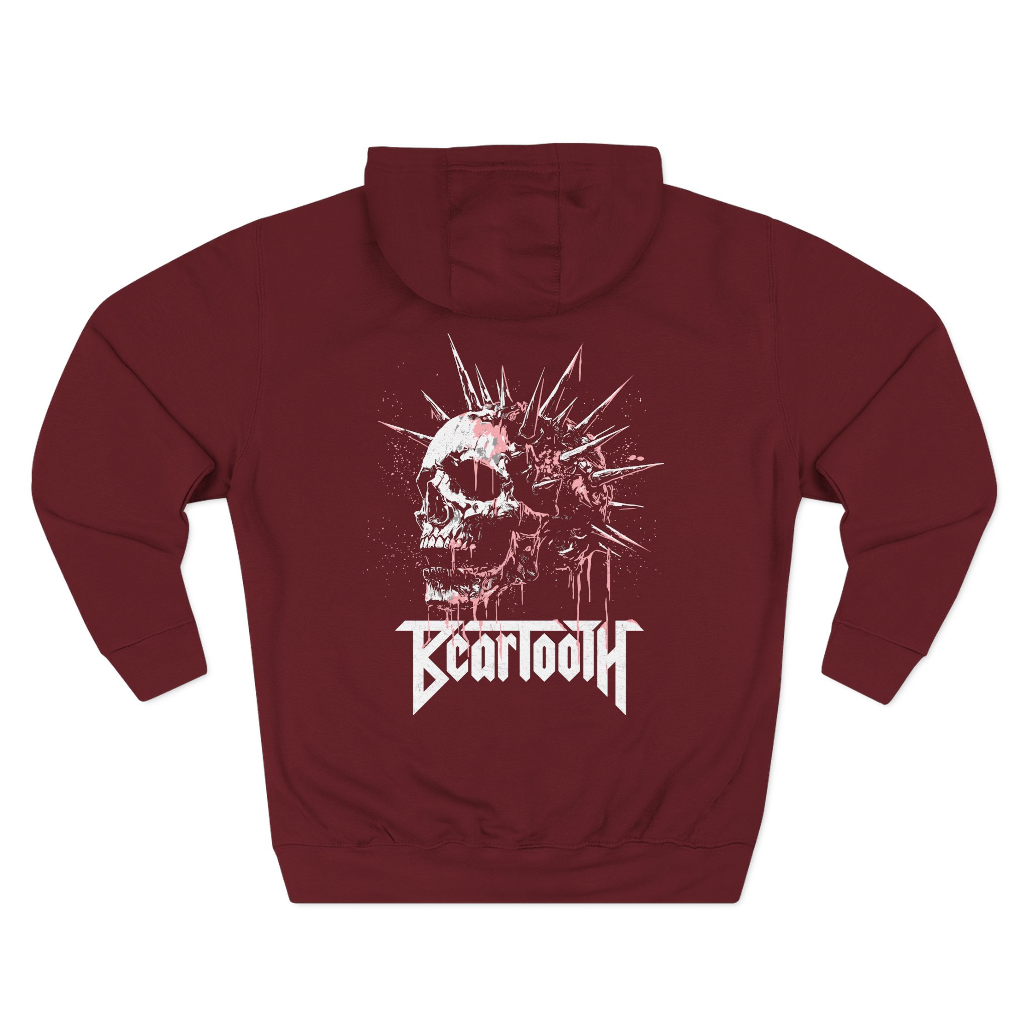 Beartooth Spike Skull Three-Panel Fleece Hoodie